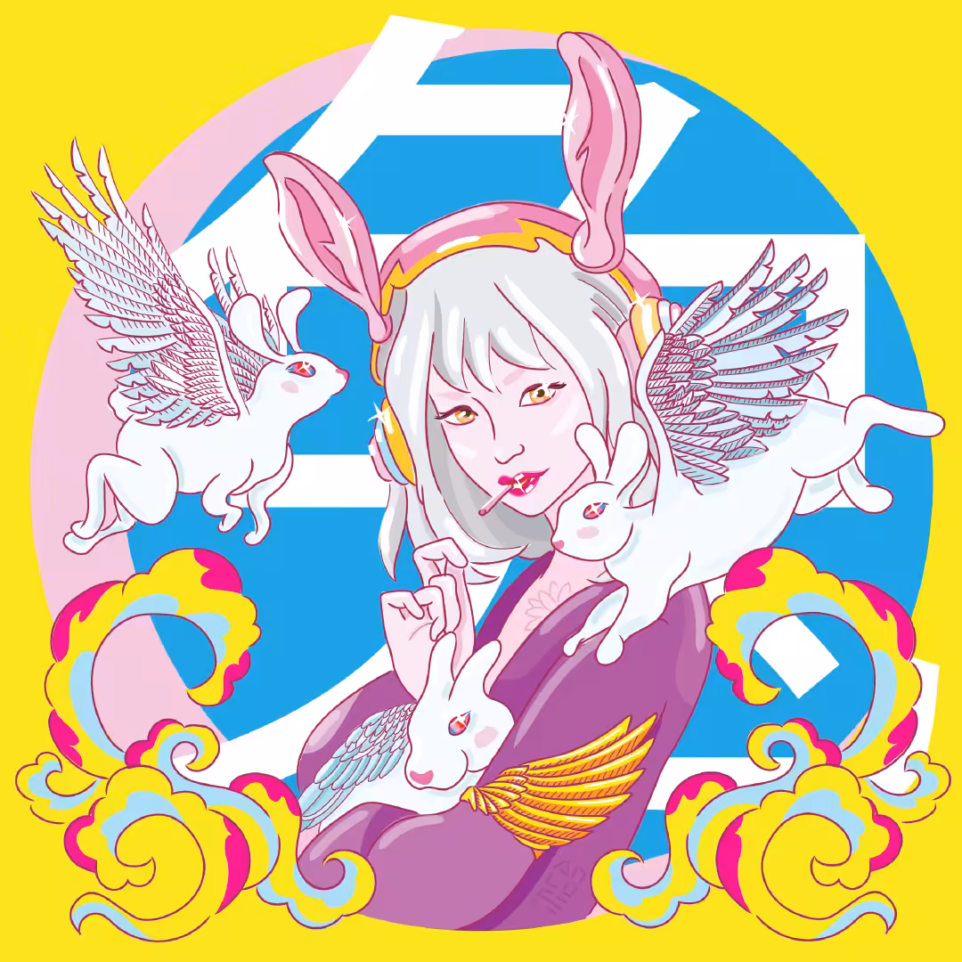 Flying Rabbit and Moon Priest