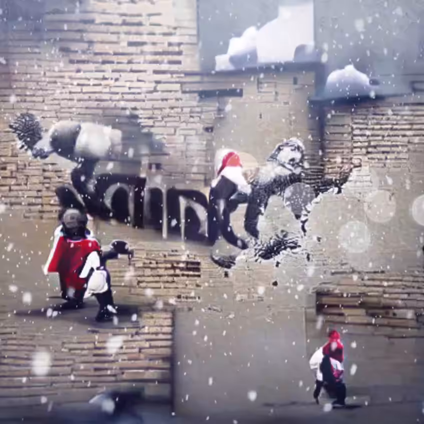 Santa Claus in the city