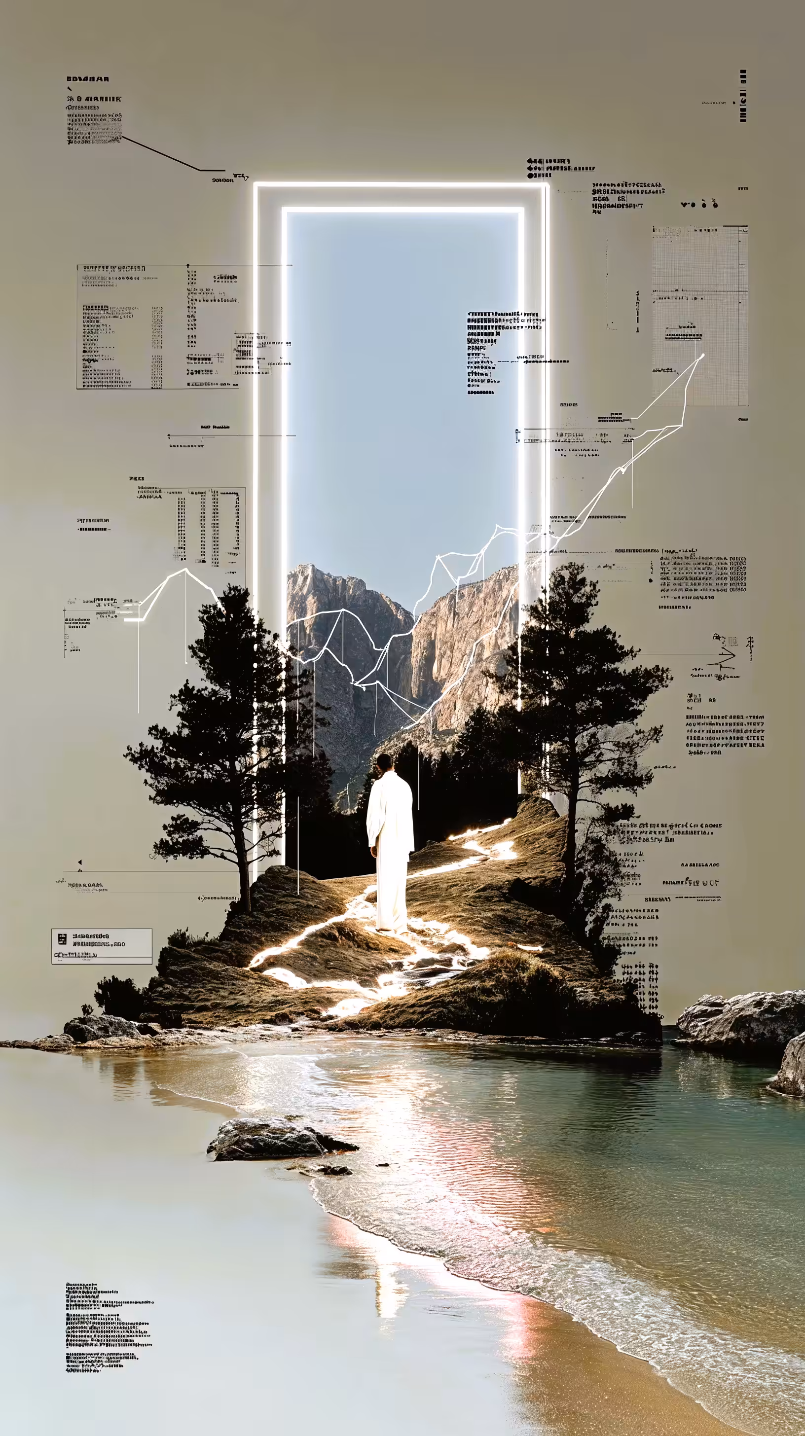 He stepped through data into light.
