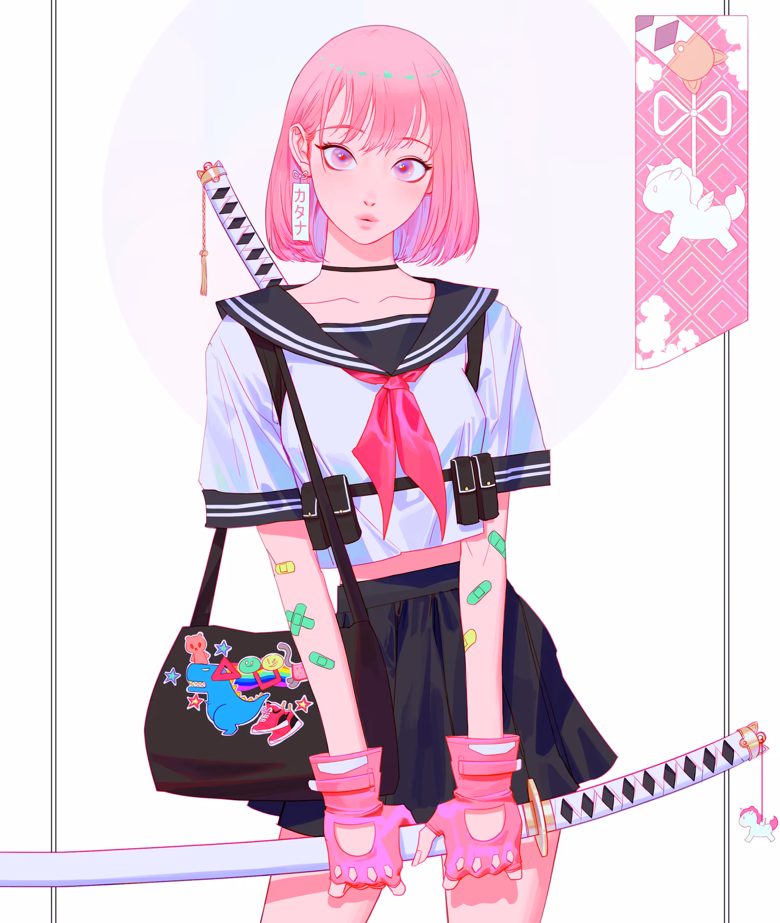 katana girl - セーラー服