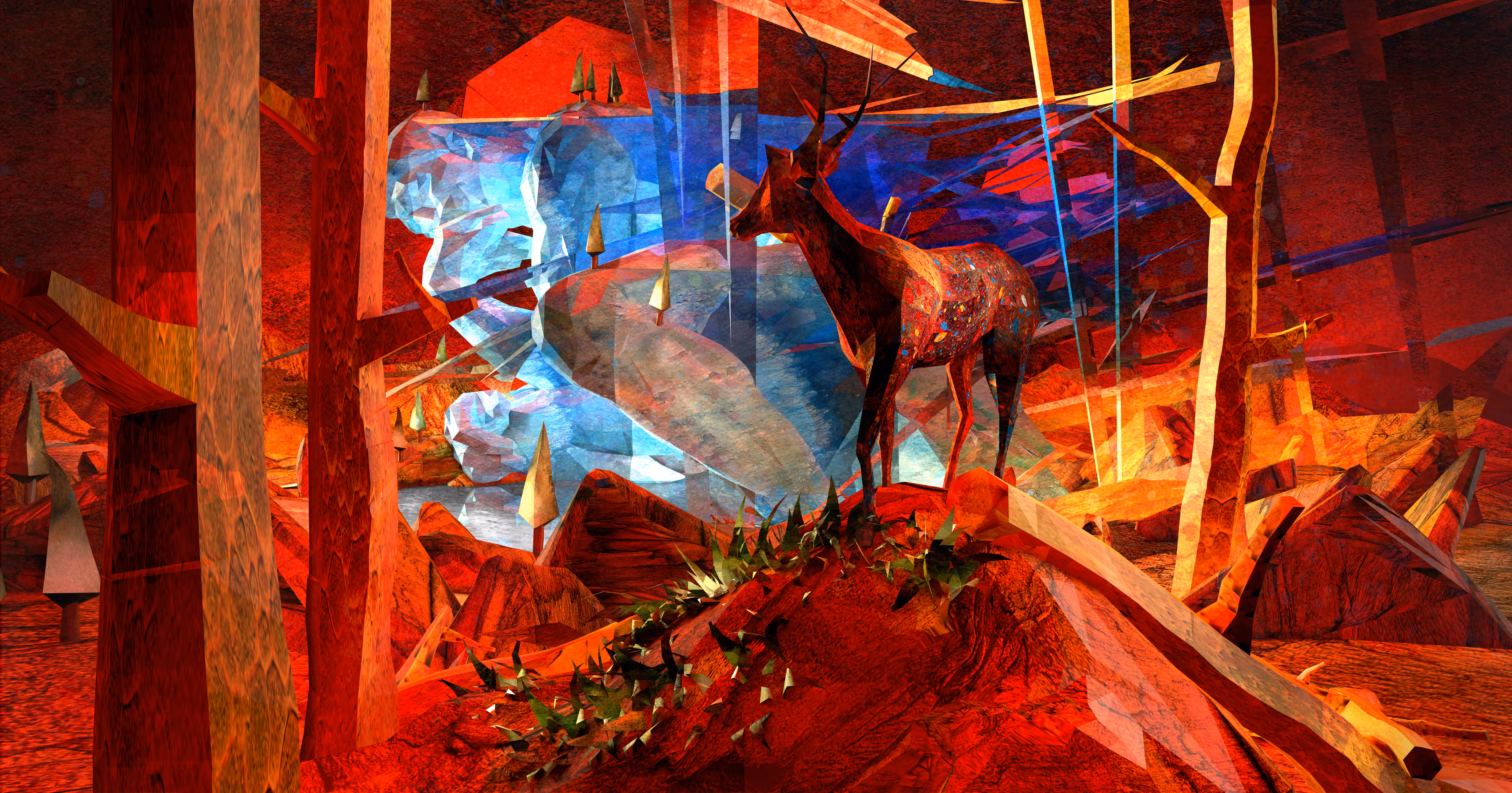 NATURE UNVEILED II - THE THINKER AND THE DEER