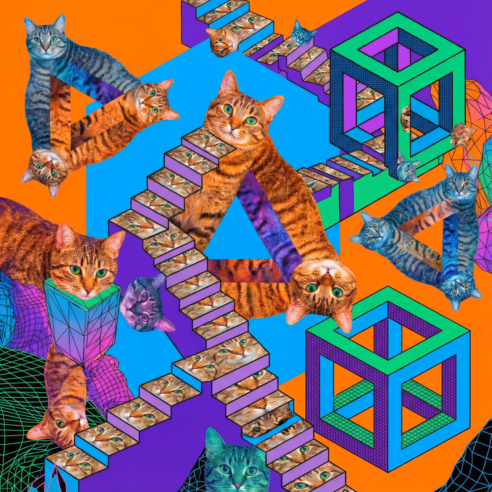 abstract cats #42