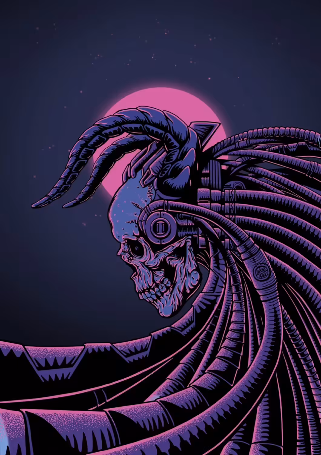 SKULL CYBER PUNK 005-A