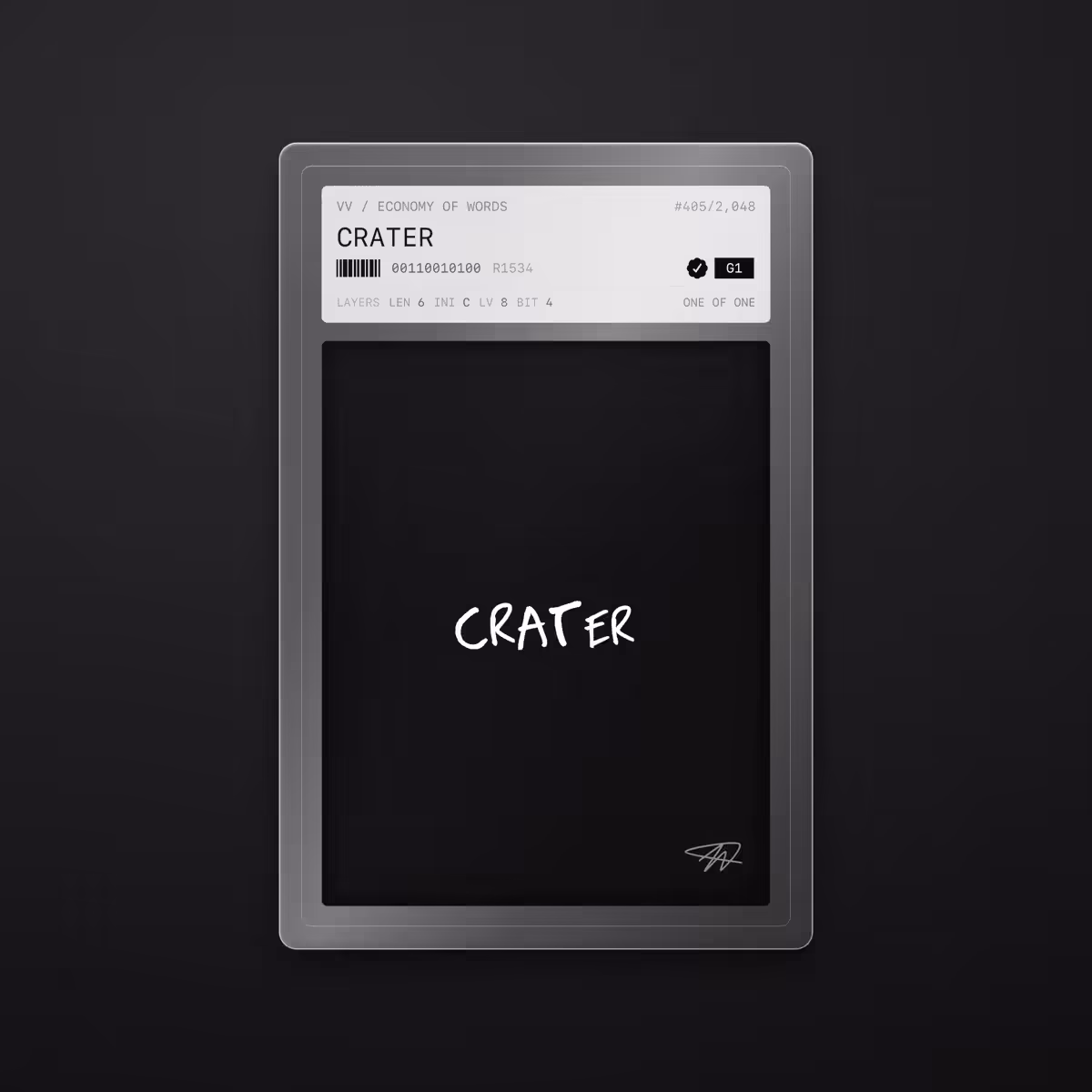 Economy of Words: CRATER · #405