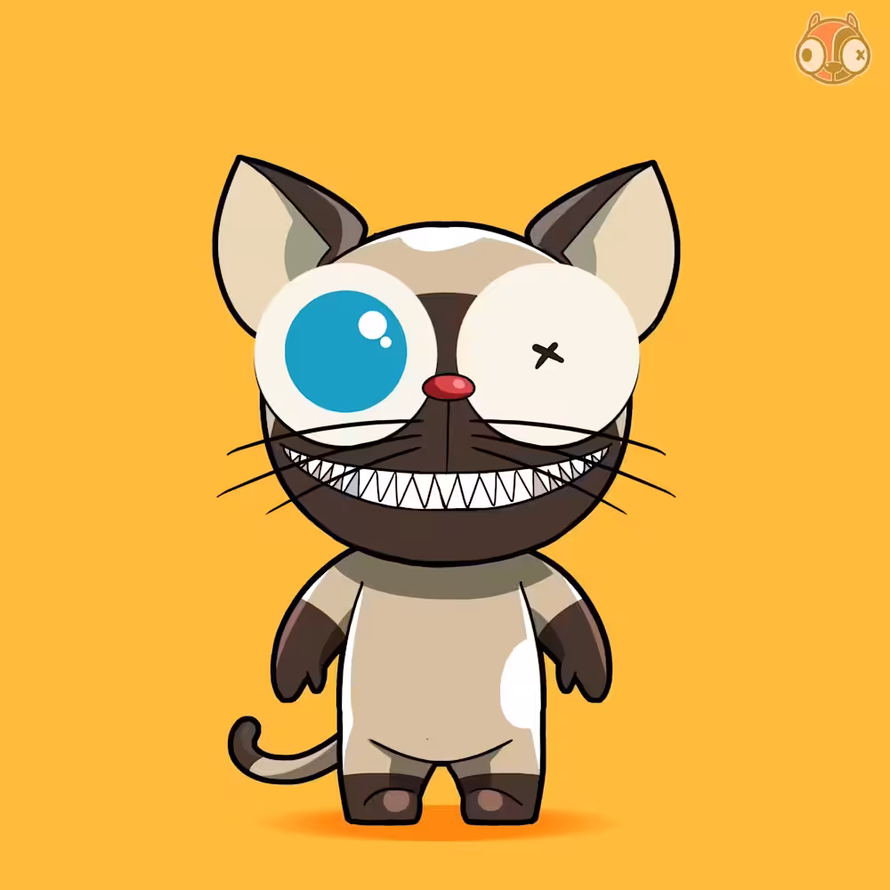 Bonkers Dog No.99(Extra) : Bonkers Siamese cat 