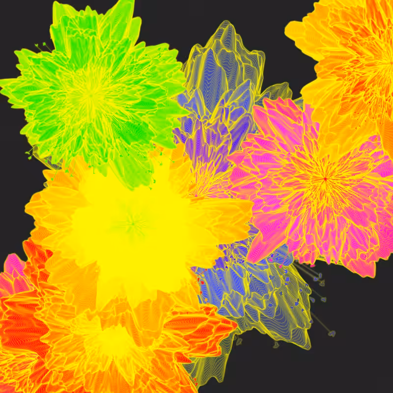Bouquet of digital flowers #7