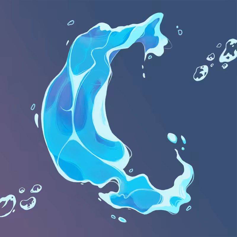 Moon #18 Watersplash