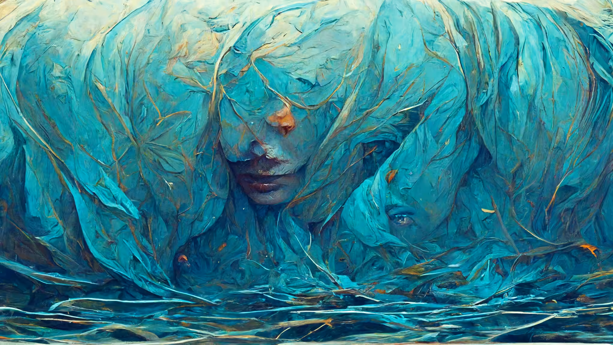 Lady of the blue lake