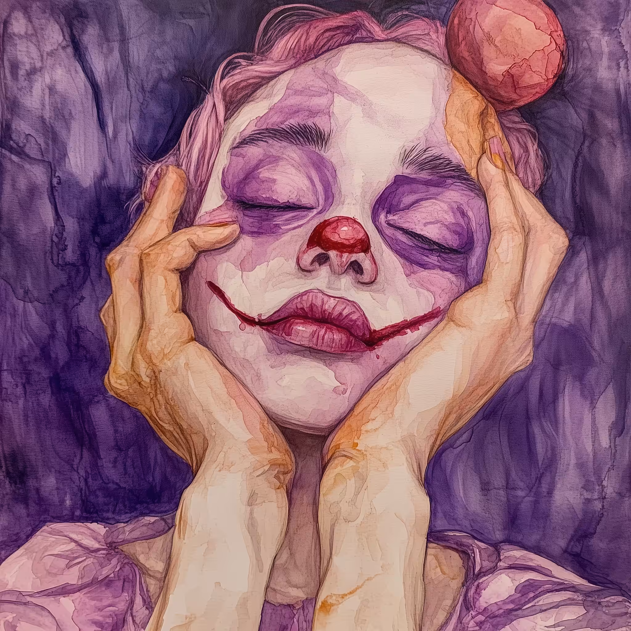 Watercolor clown