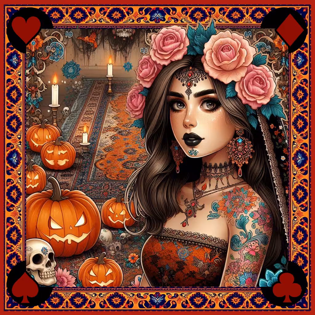 Carpet Model Art: Halloween Girl , NZ 01