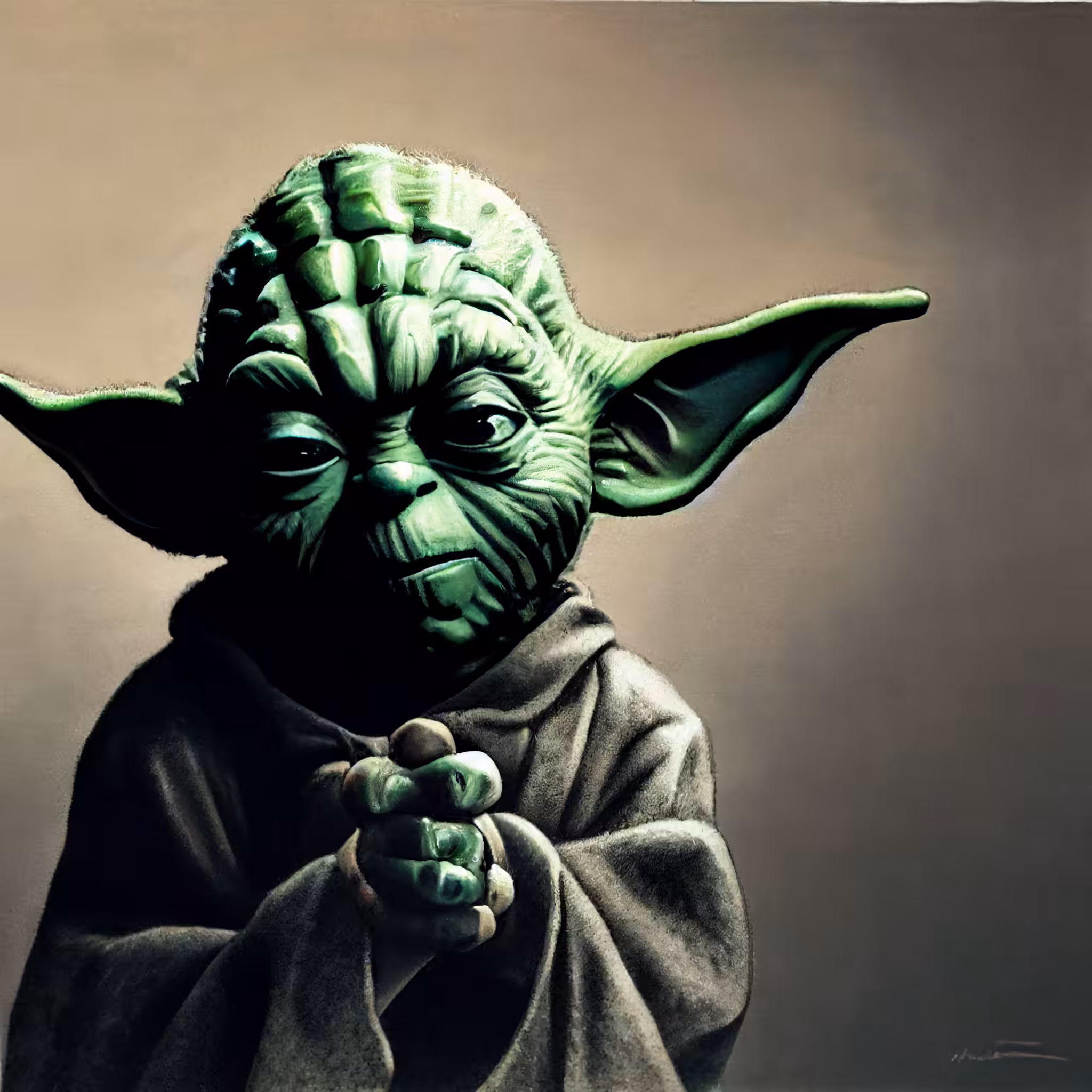 Worried Yoda is