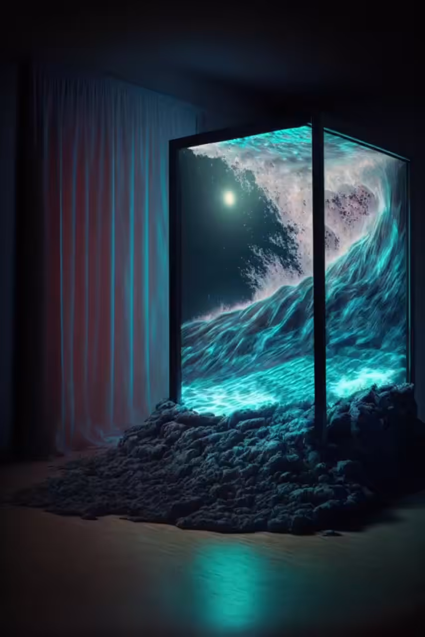 Behind the curtain