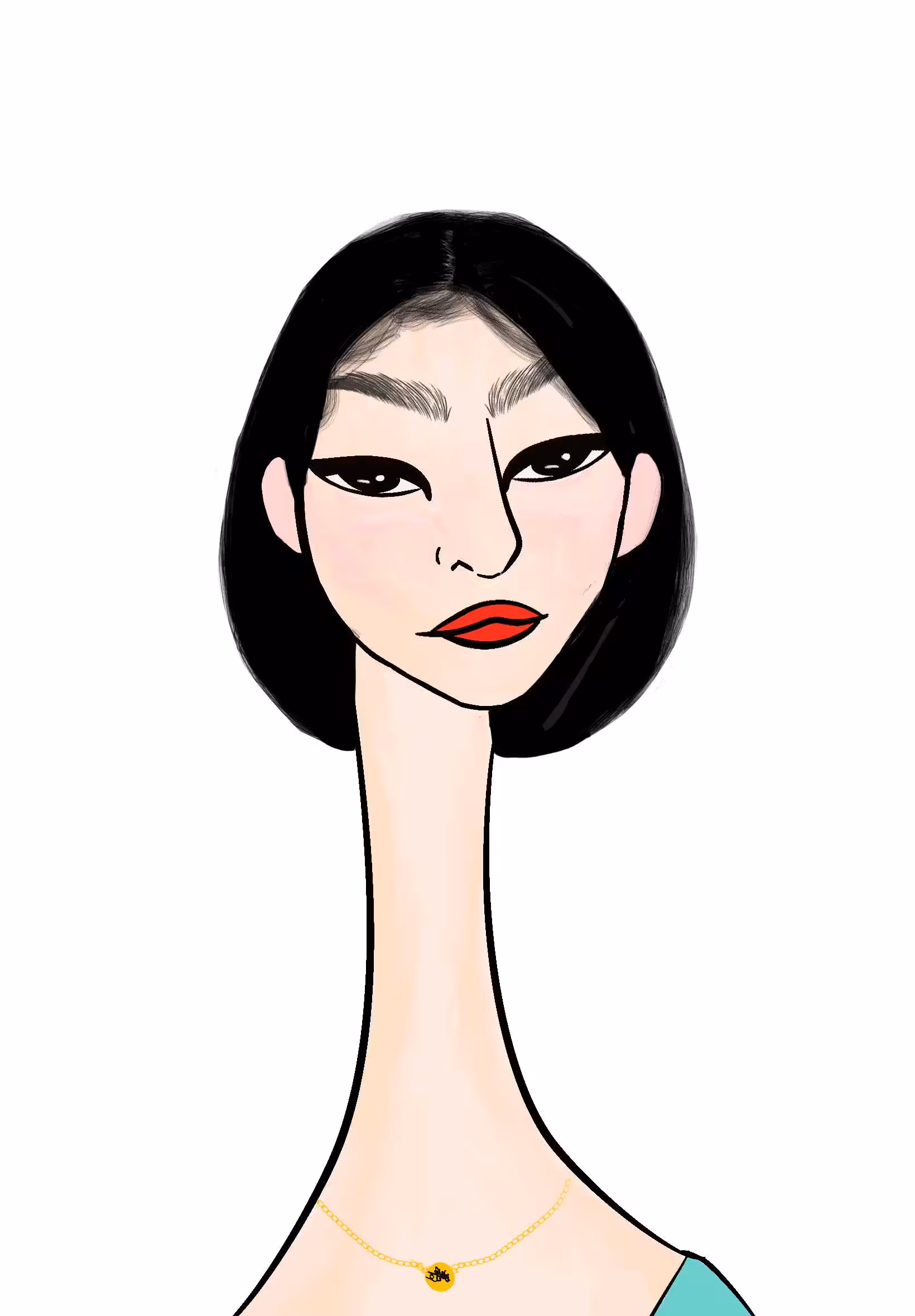 Long Neckie Lady #277