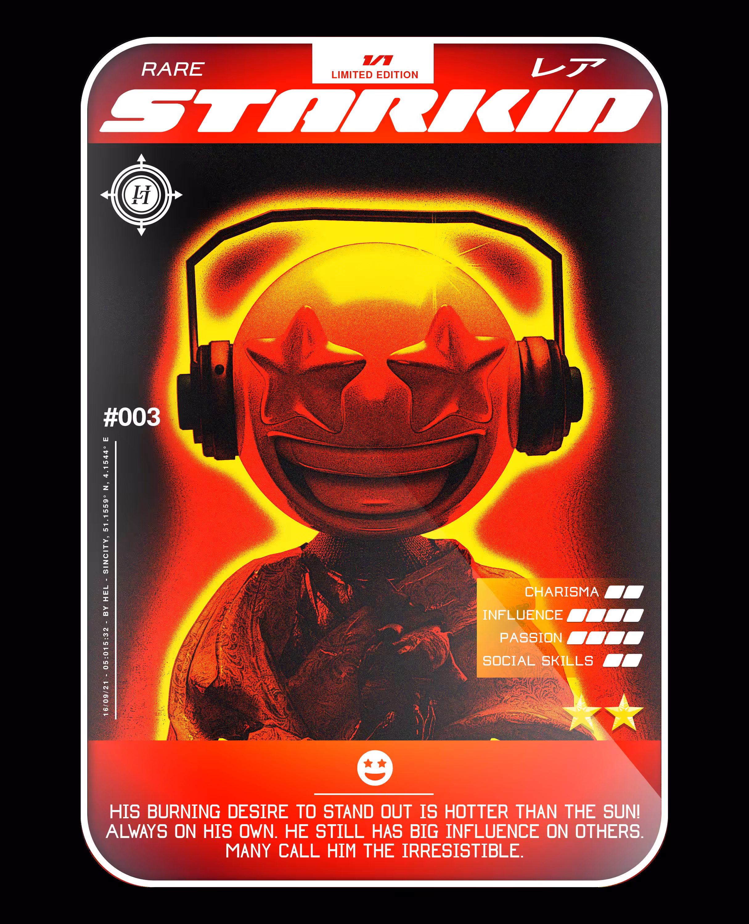 #003 - RARE STARKID - COLLECTORS CARD