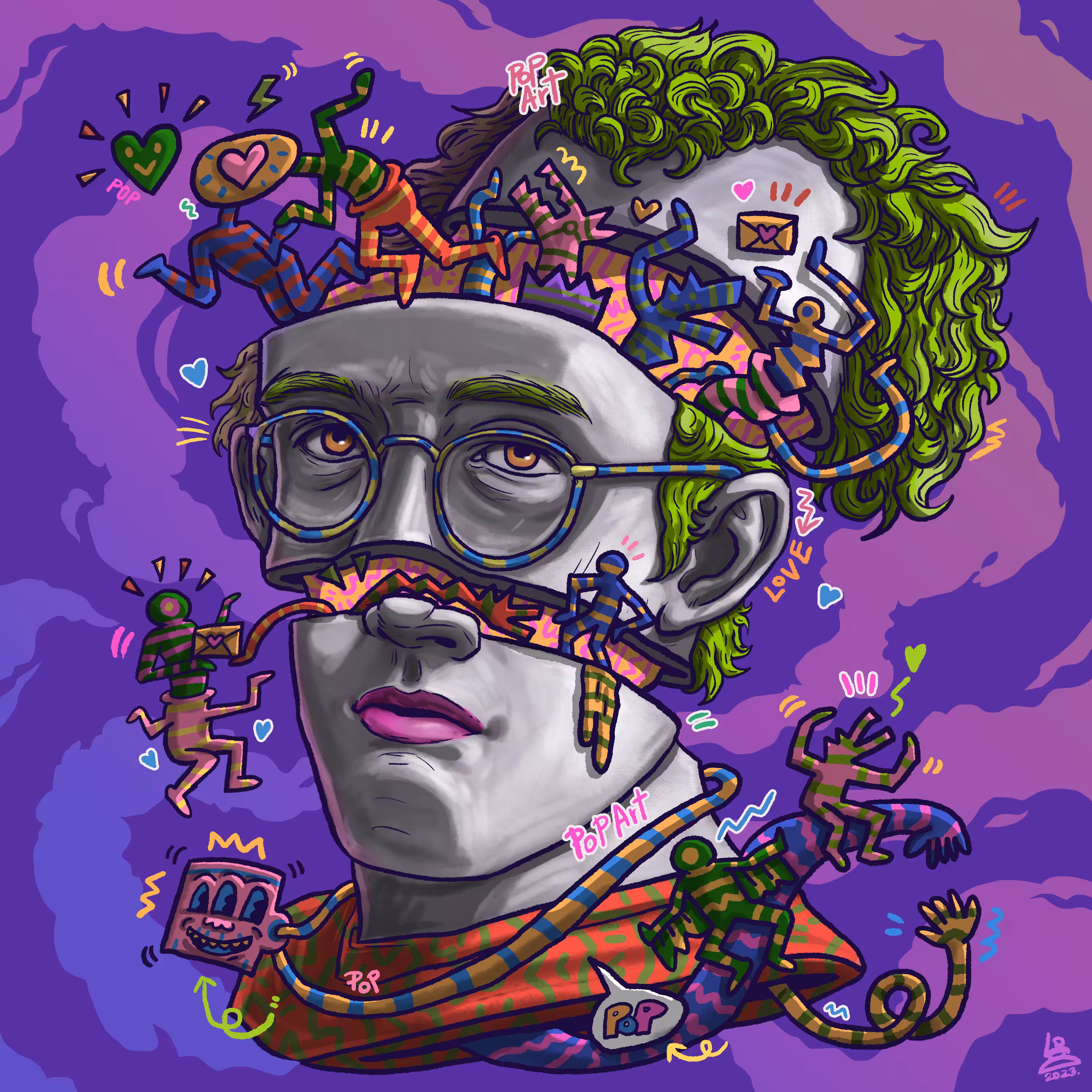 Self Portrait of 𝗞𝗲𝗶𝘁𝗵 𝗛𝗮𝗿𝗶𝗻𝗴. 💜