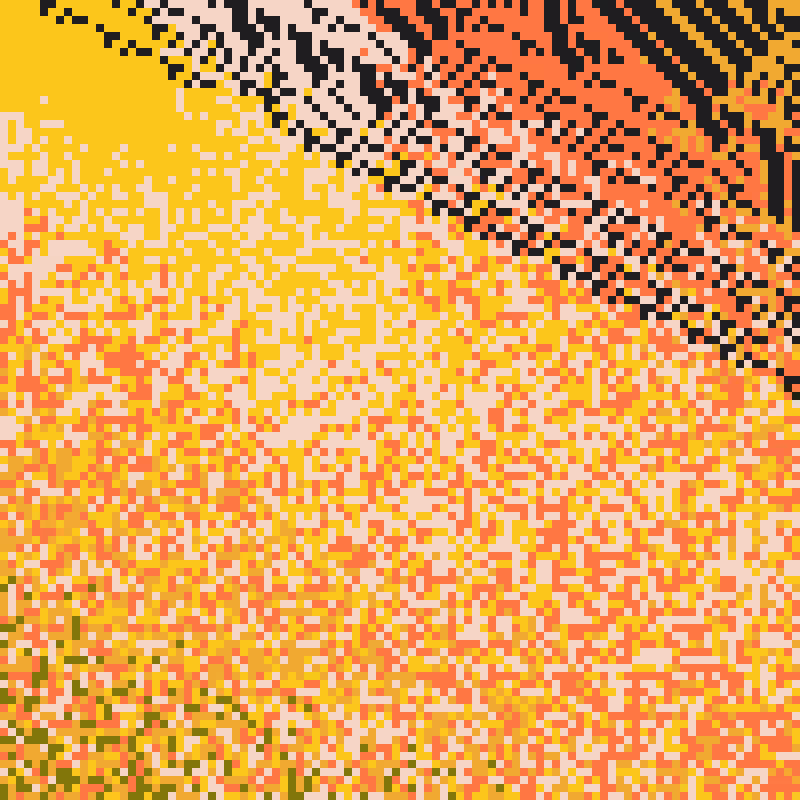 Colored Elementary Cellular Automaton #13