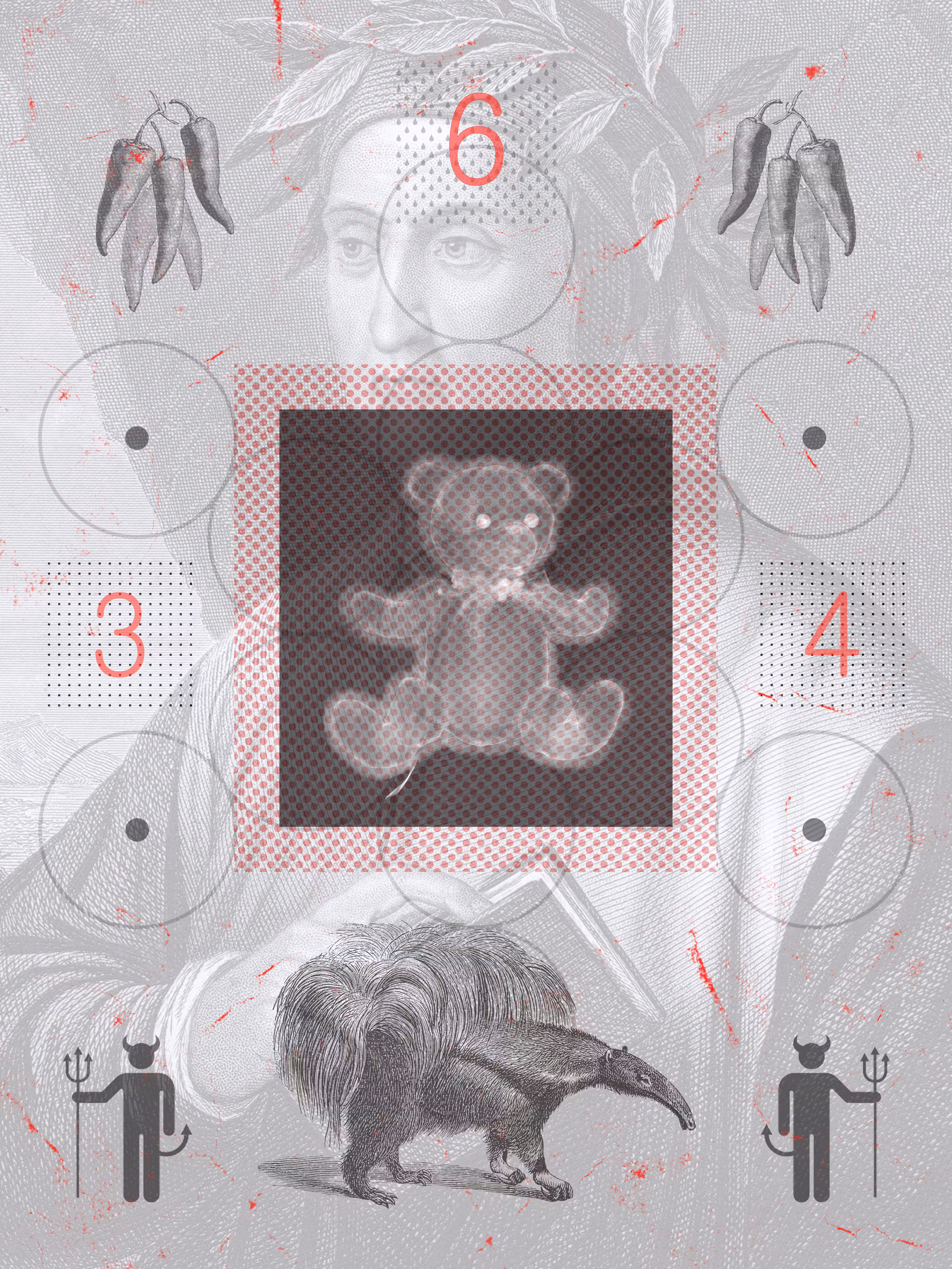 Dante Alighieri with Teddy Bear and Peperoncini