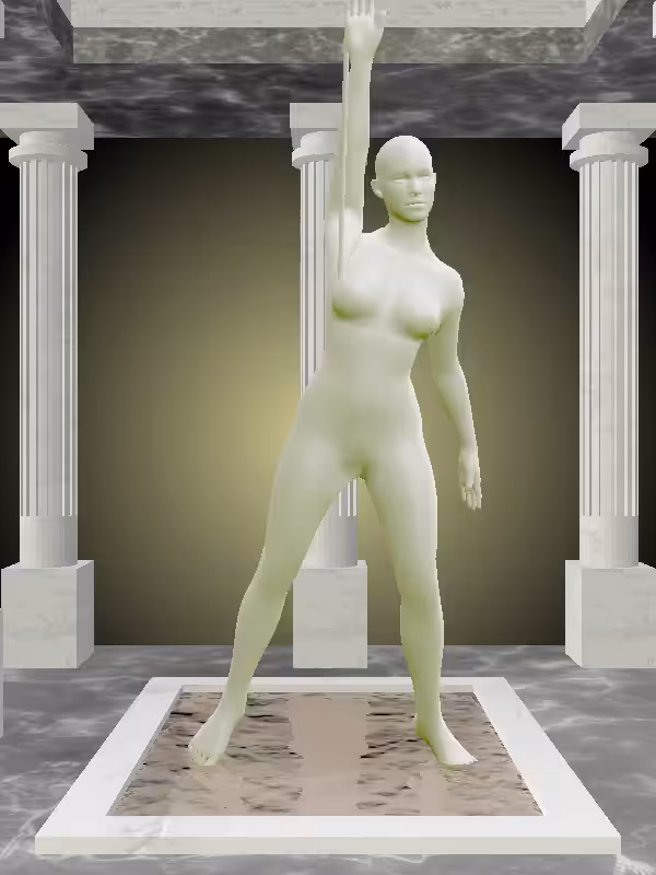 HeavenComputer: The Jazzy Matte Green Woman #4218