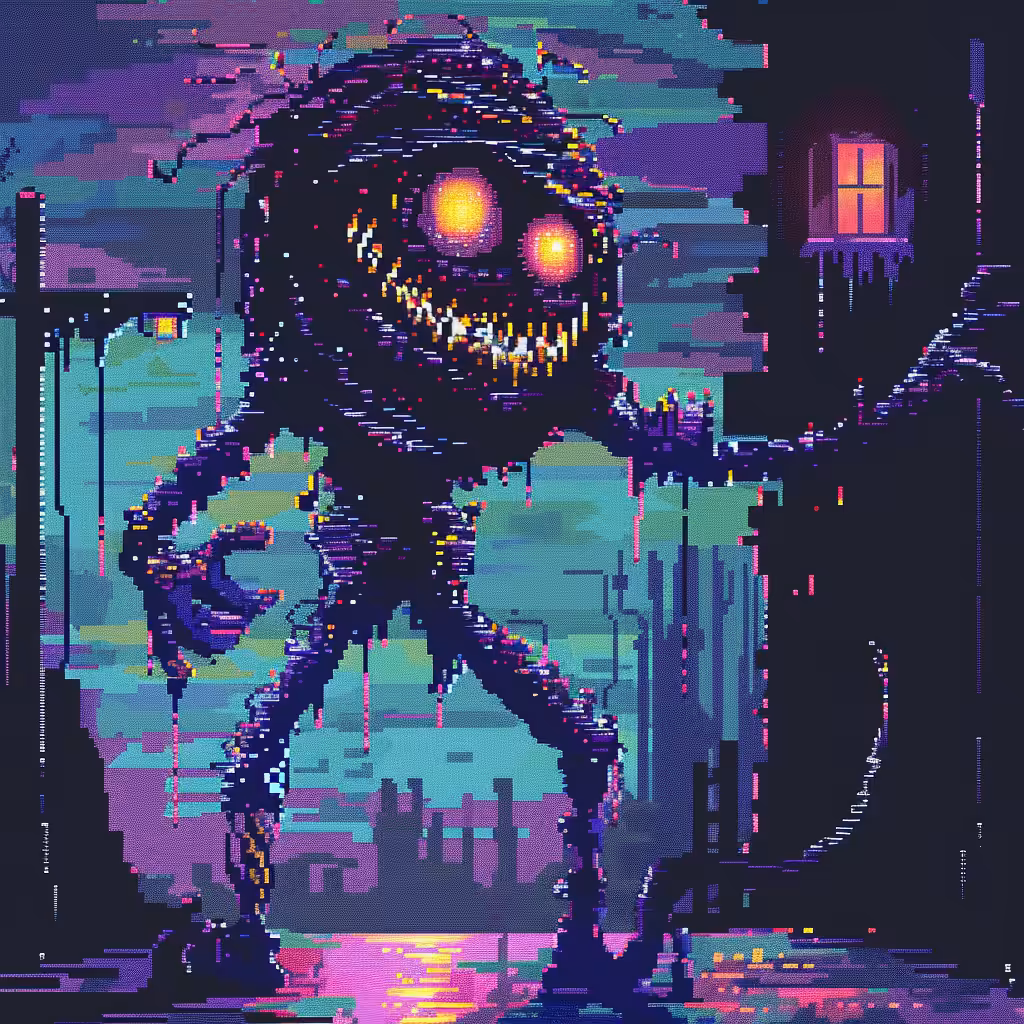 Neon Lamp Monsters on Base #42