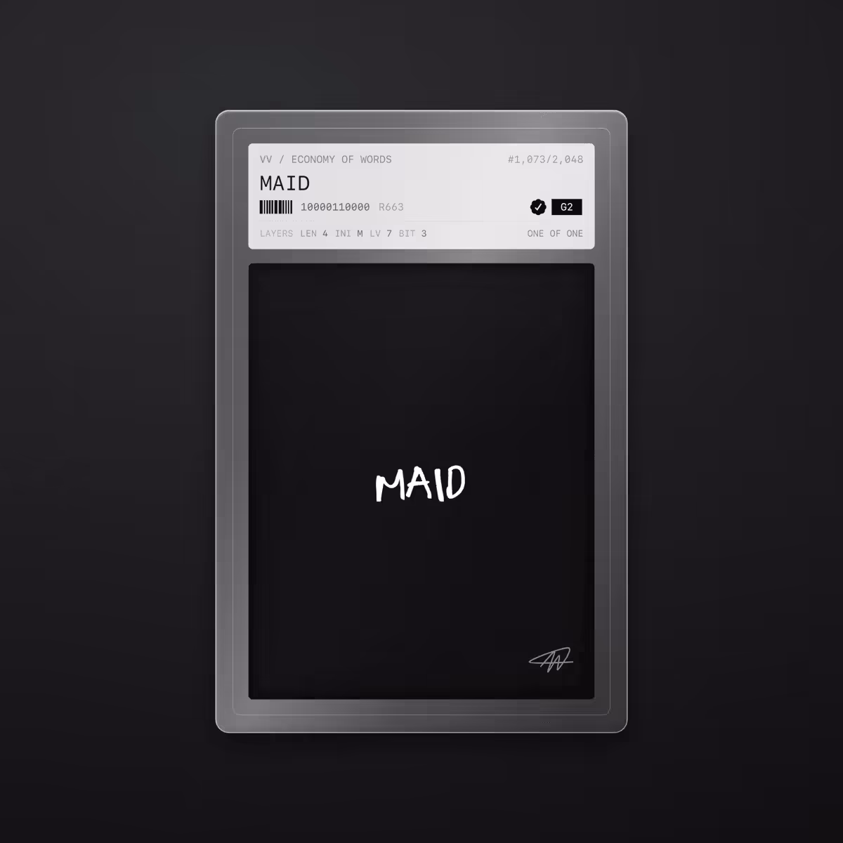 Economy of Words: MAID · #1073