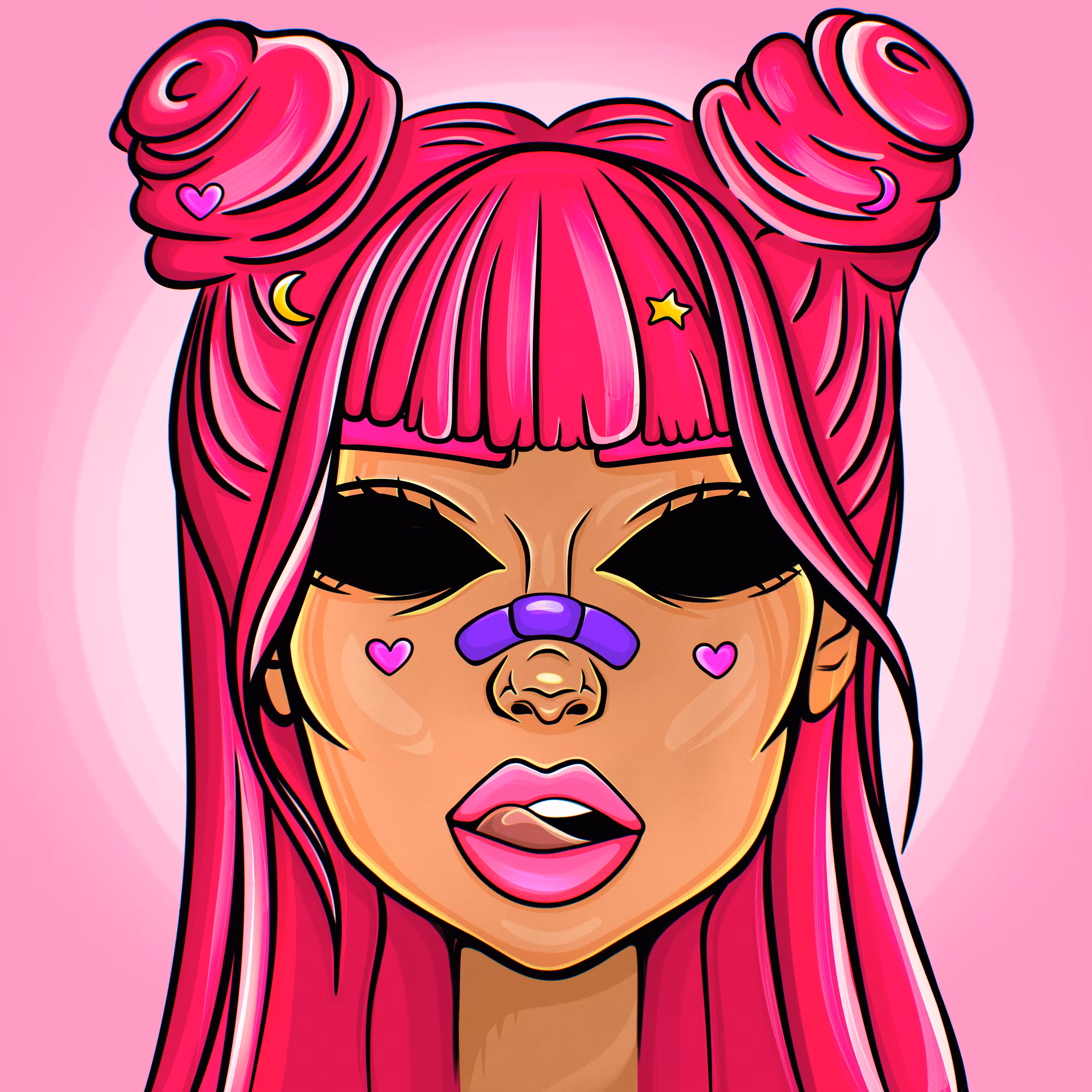 pink girl with band-aid