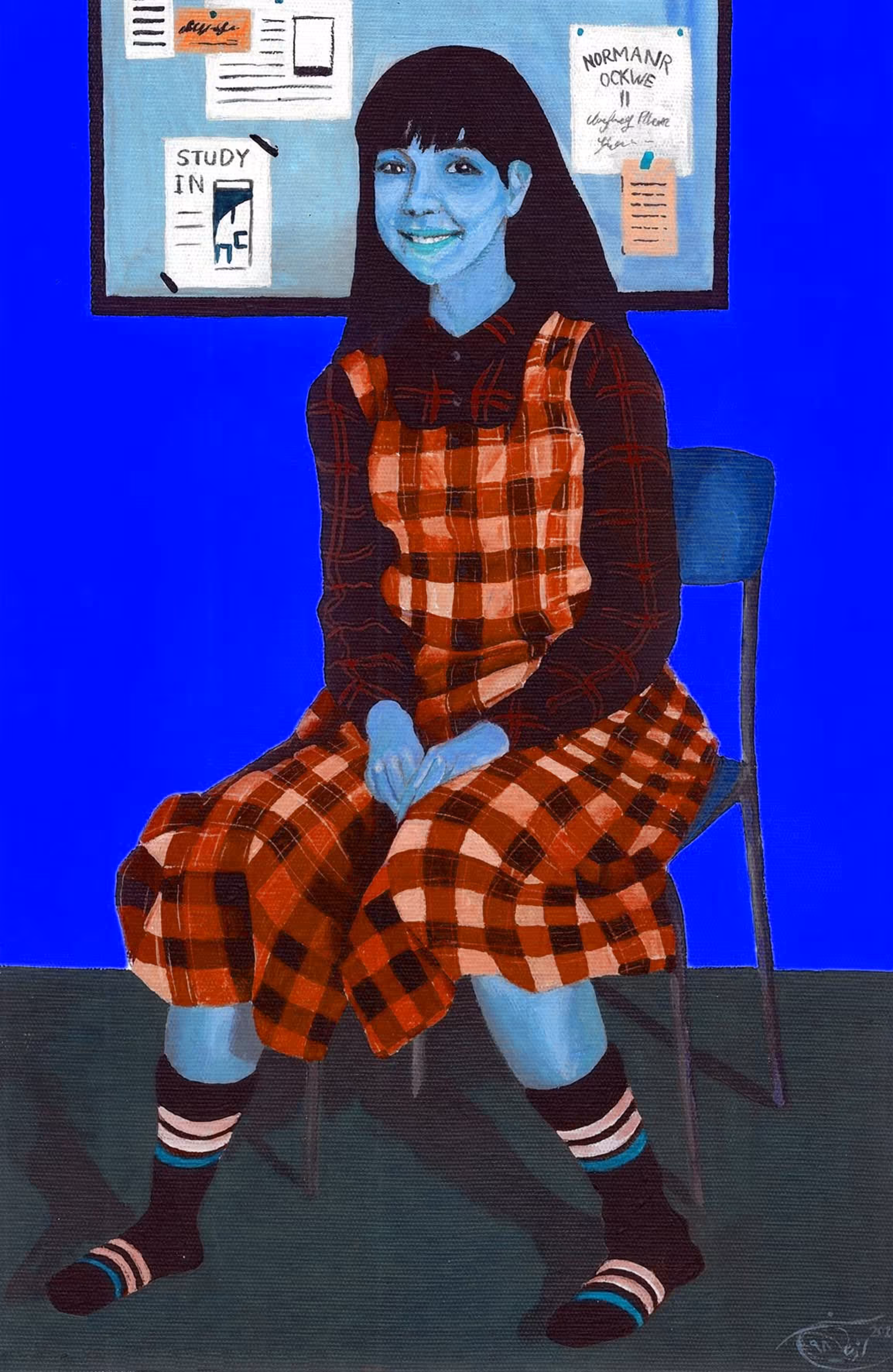 Morvarid in blue room