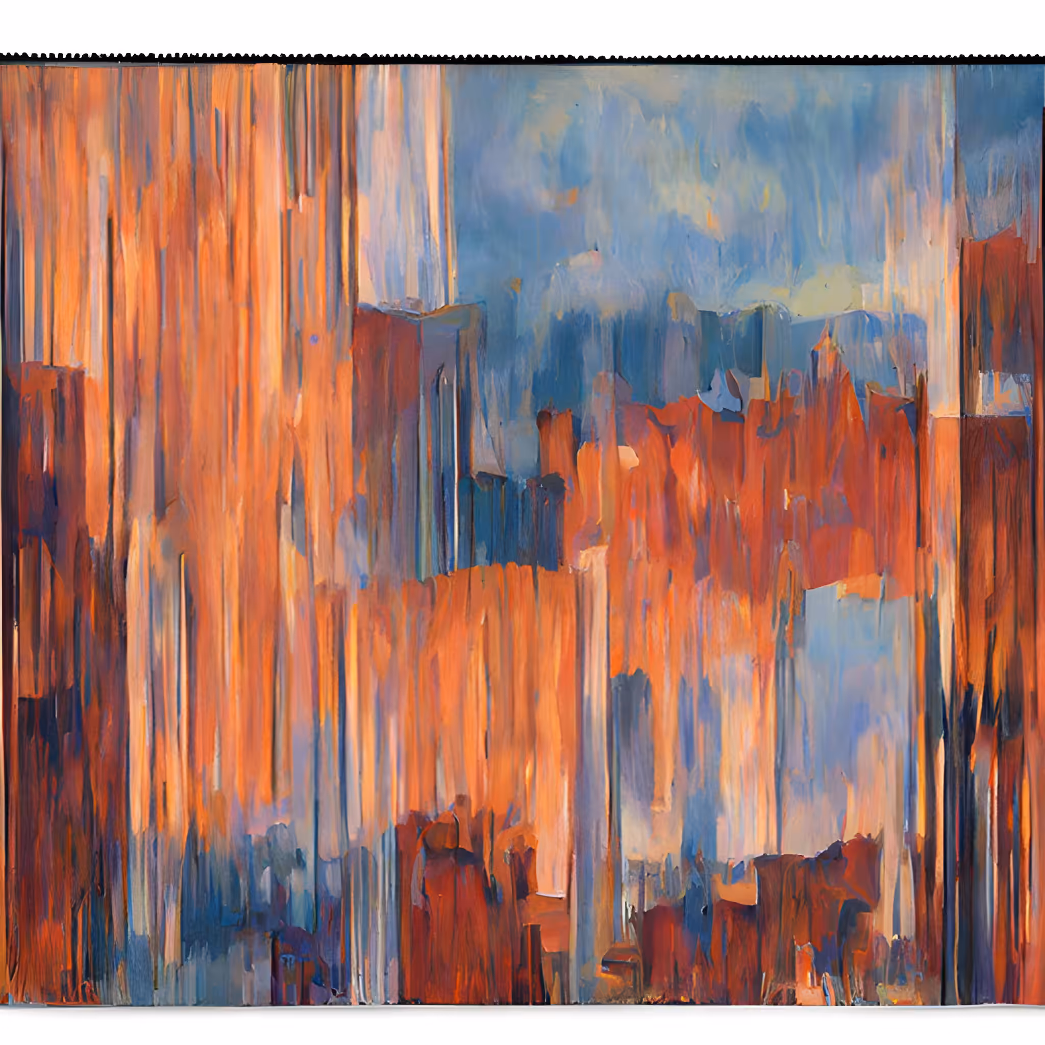 Georgia O'Keeffe radiator building oil on canvas