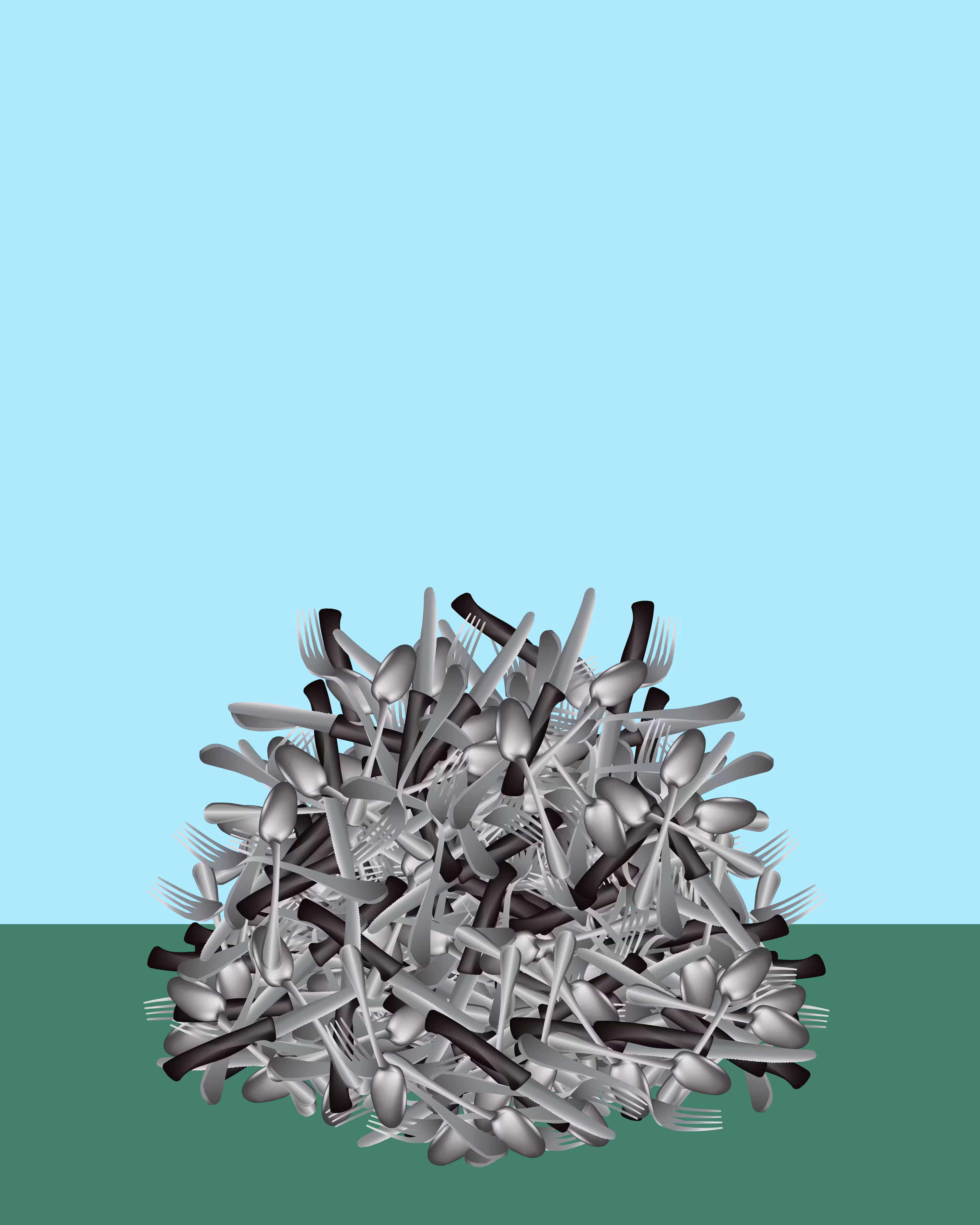 Shortage of cutlery