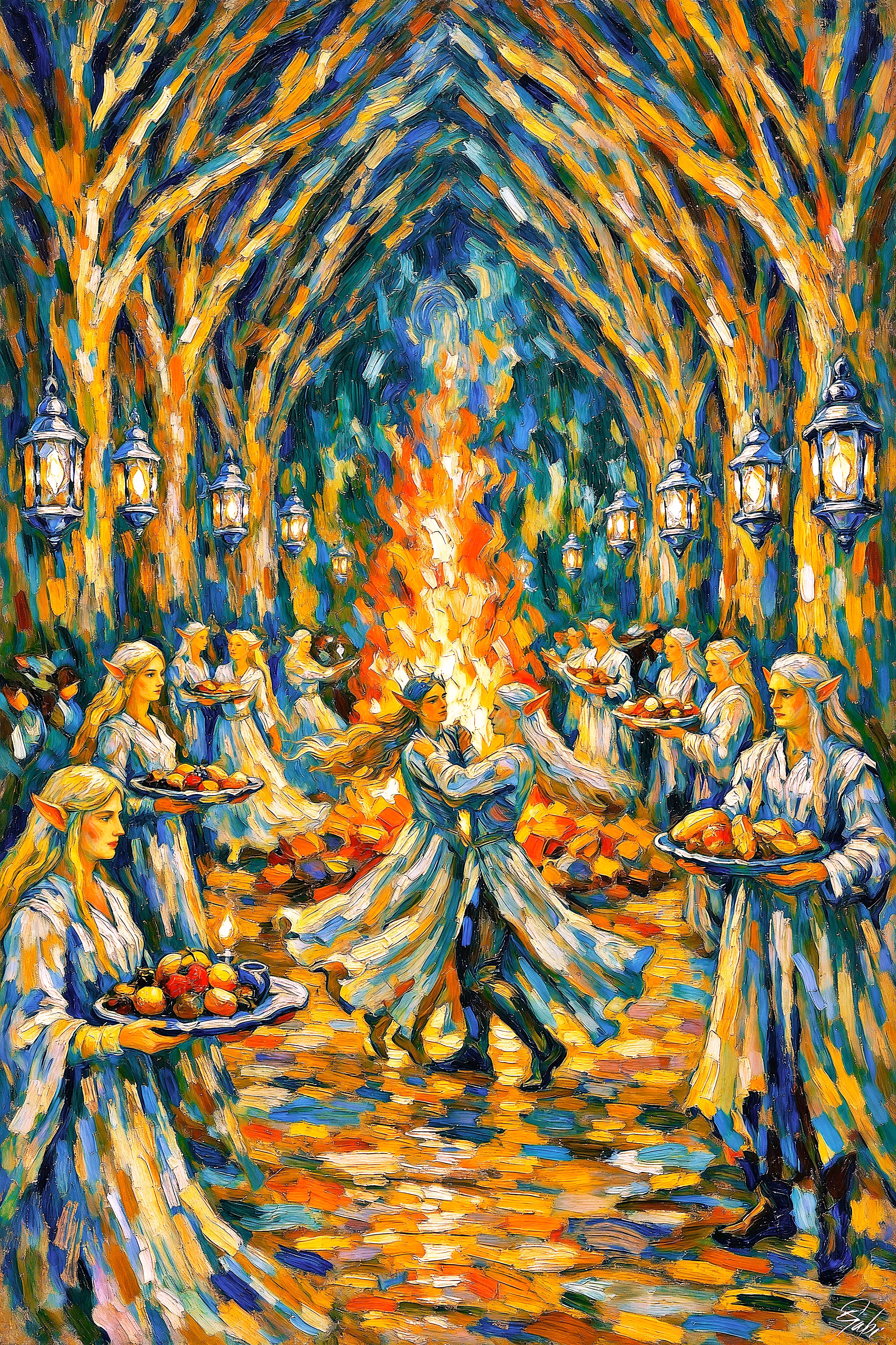 "Elven Dinner Party" #018