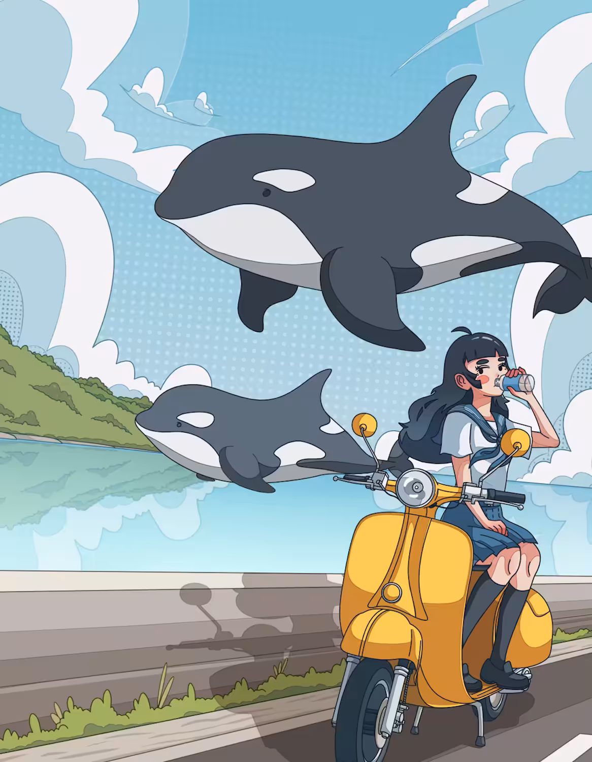 Flying Orcas