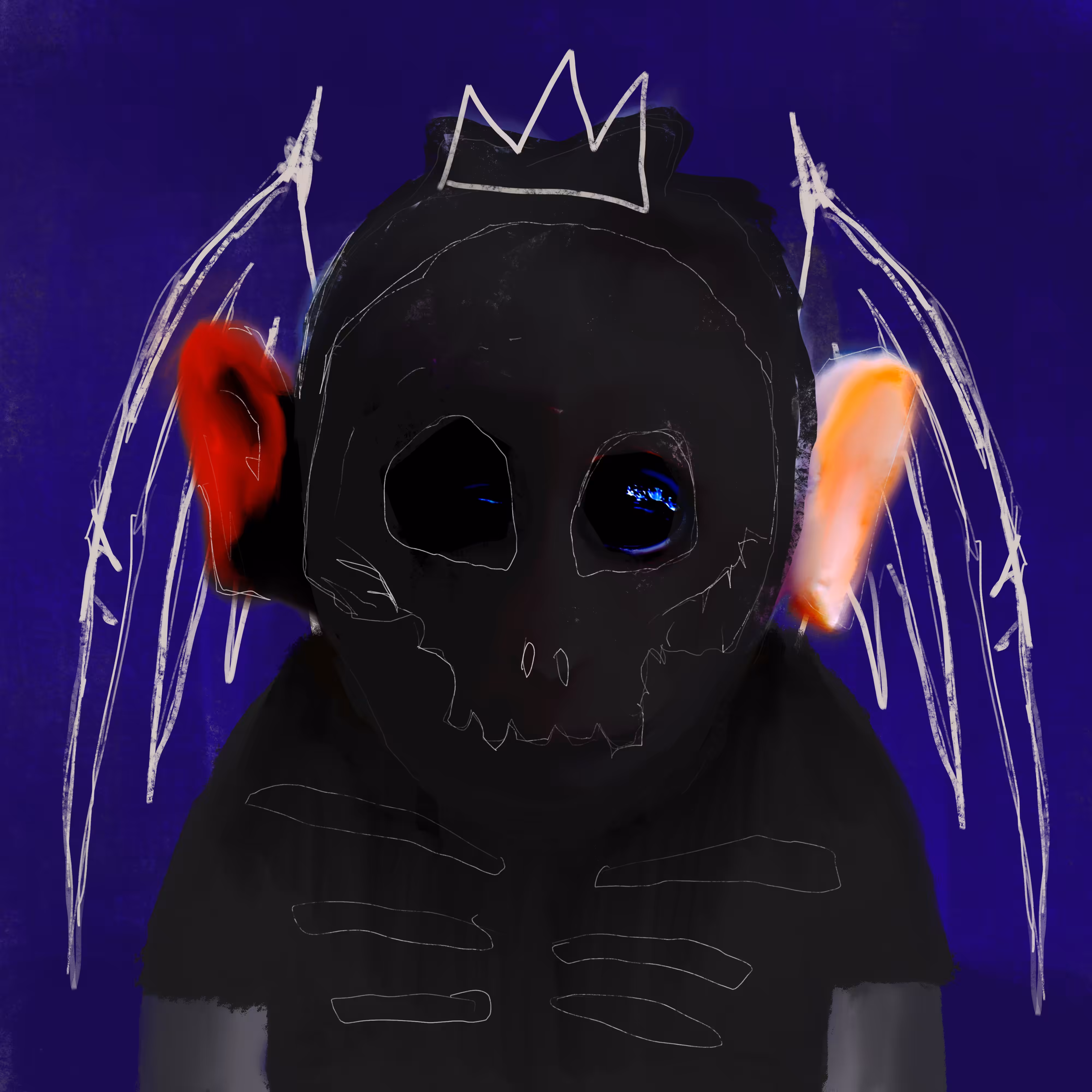 Skull Baby Black Monkey
