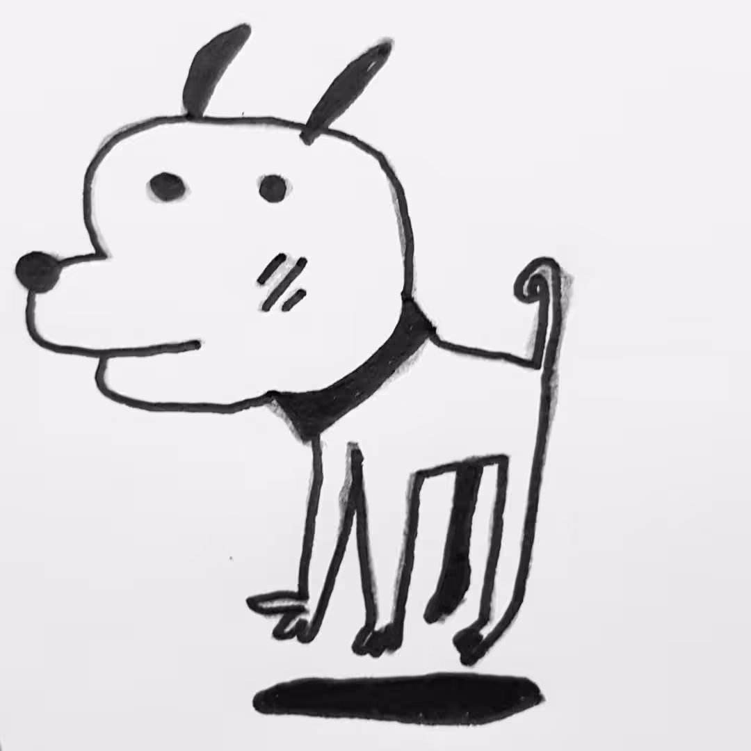 floating doggo