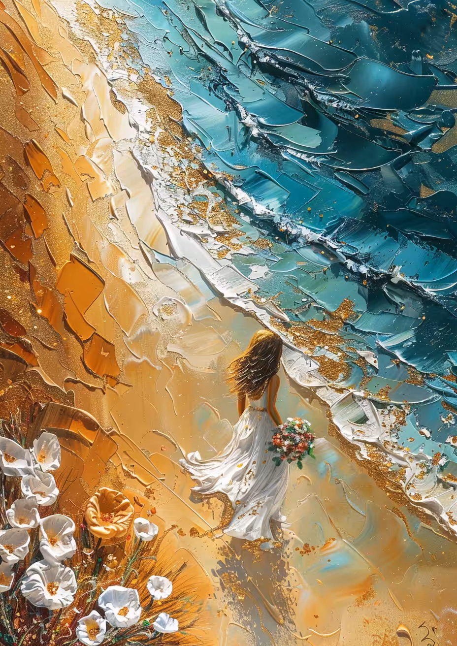 The bride on the shore