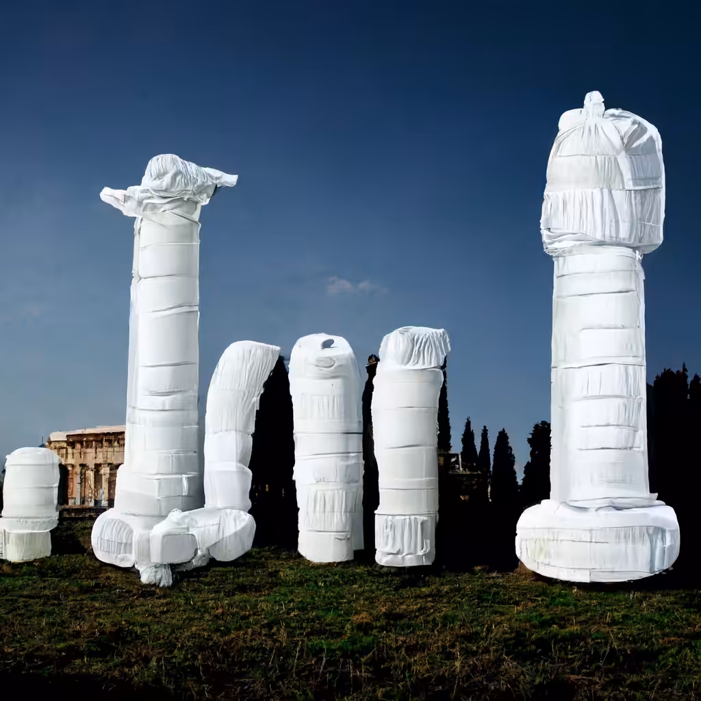 inflatable ruins