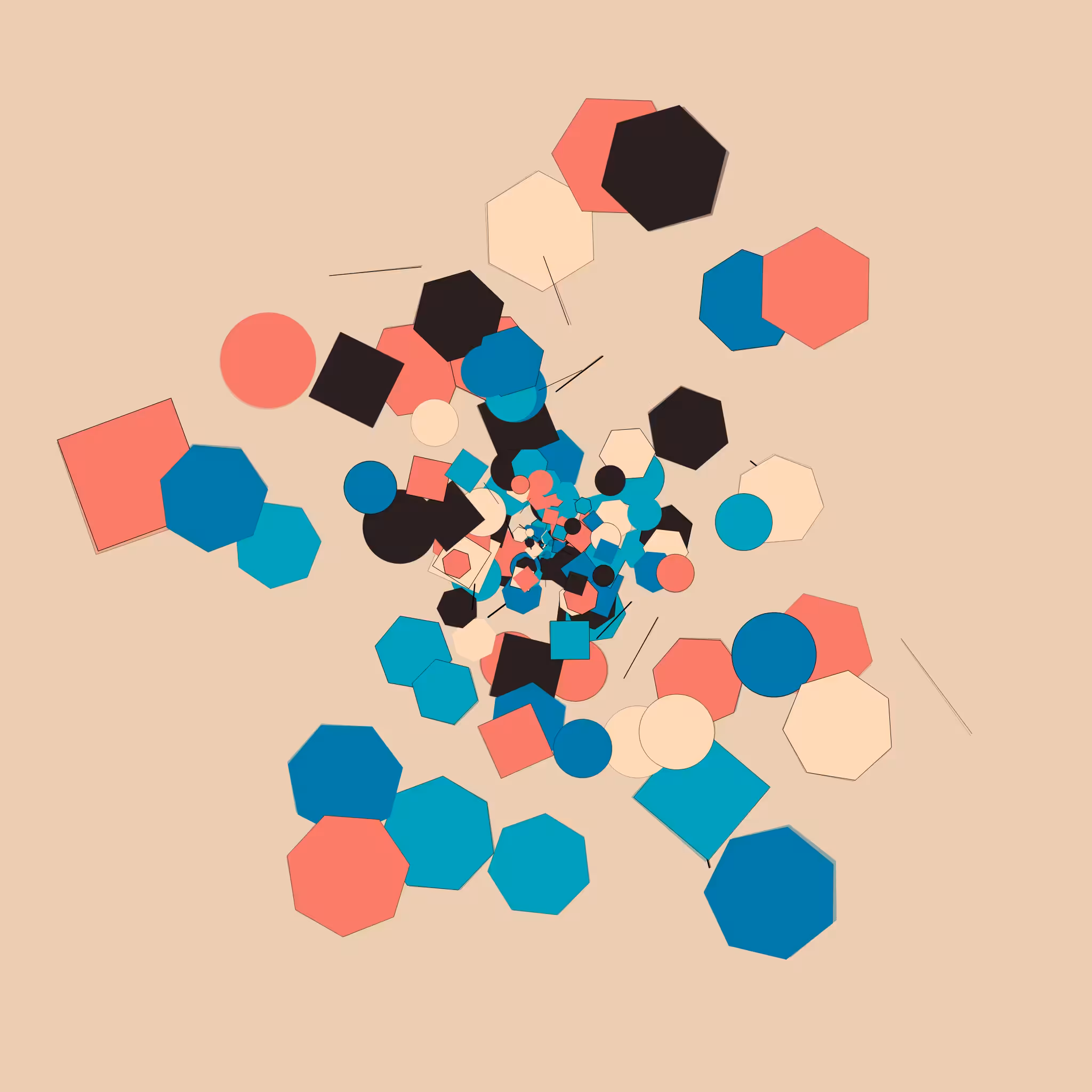 Chaotic Colored Shapes #19