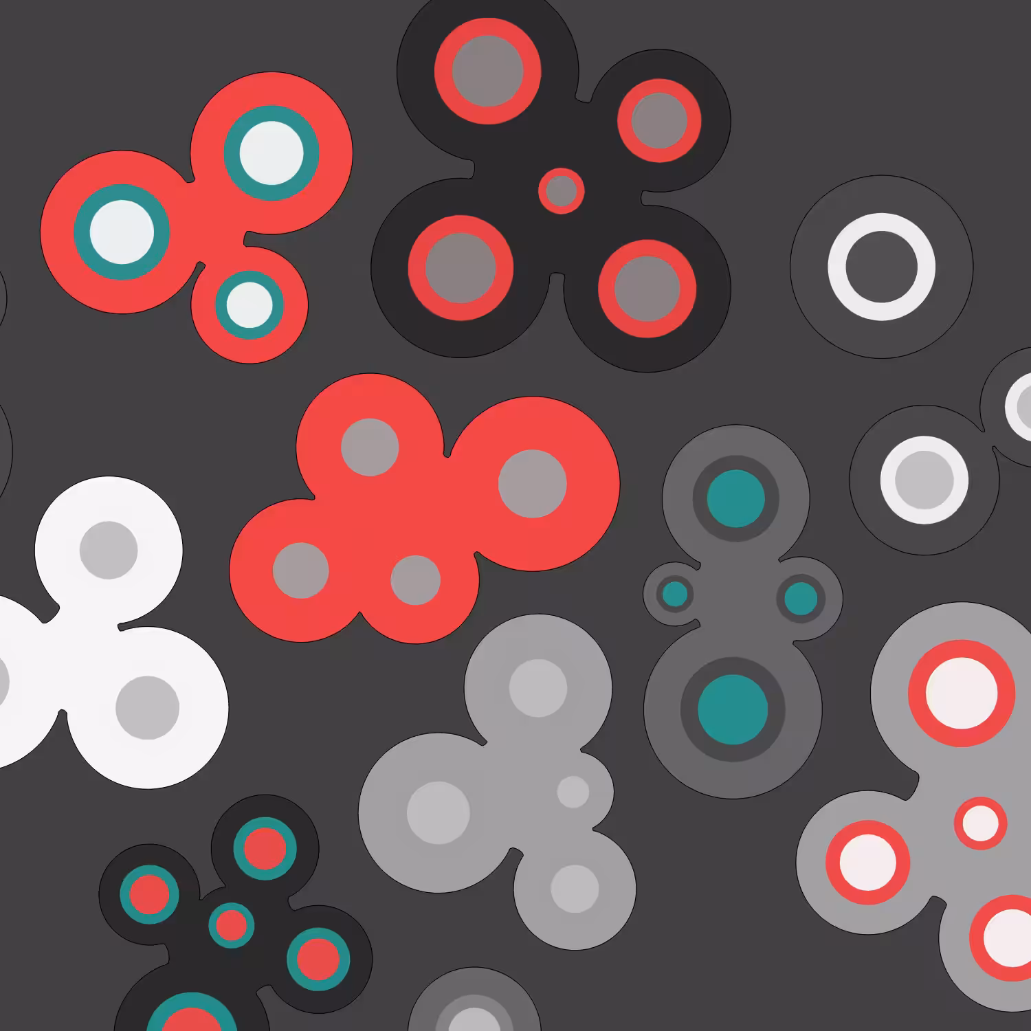 Geometric colorful shapes (Free edition) #140