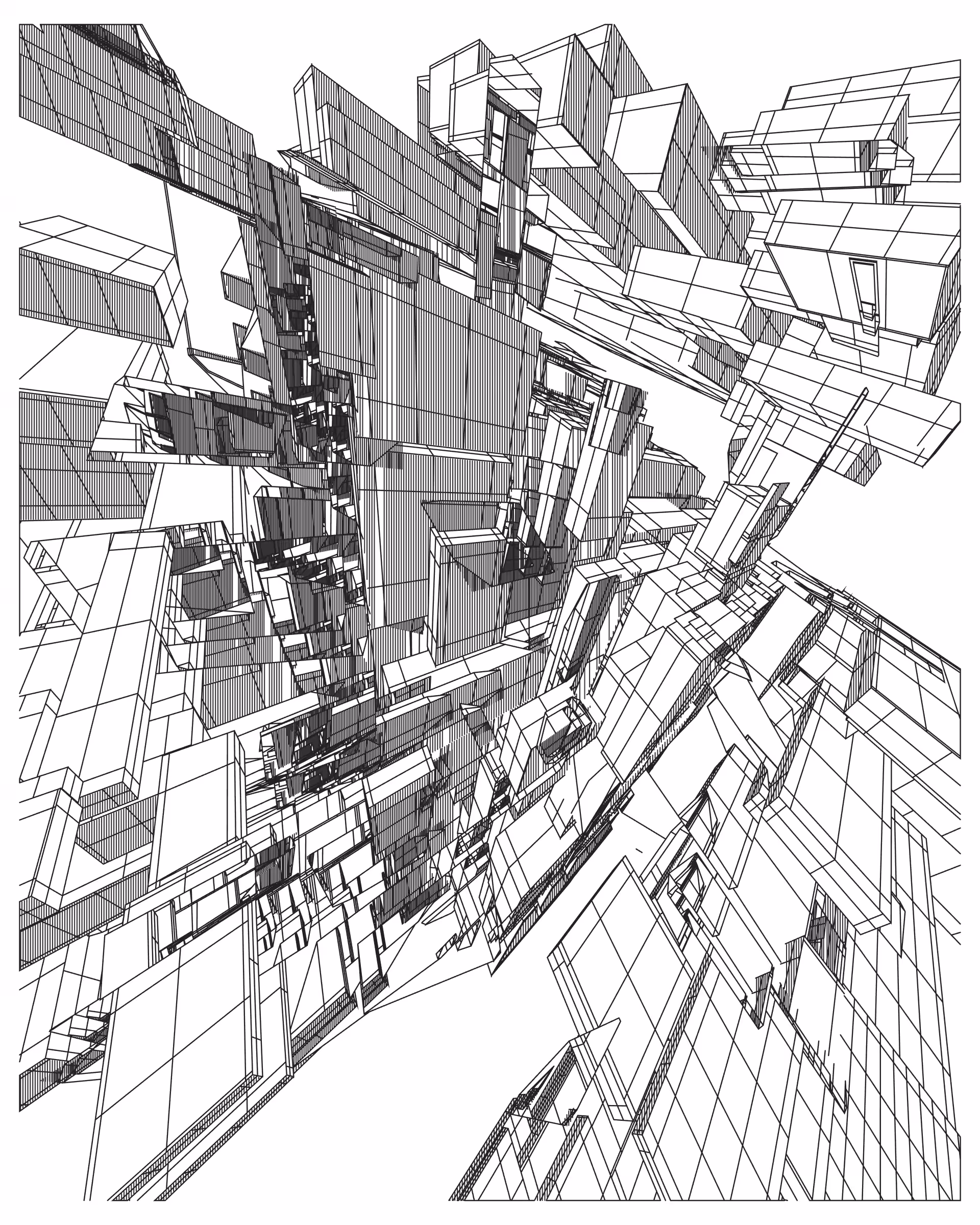 The strangely angled stack 