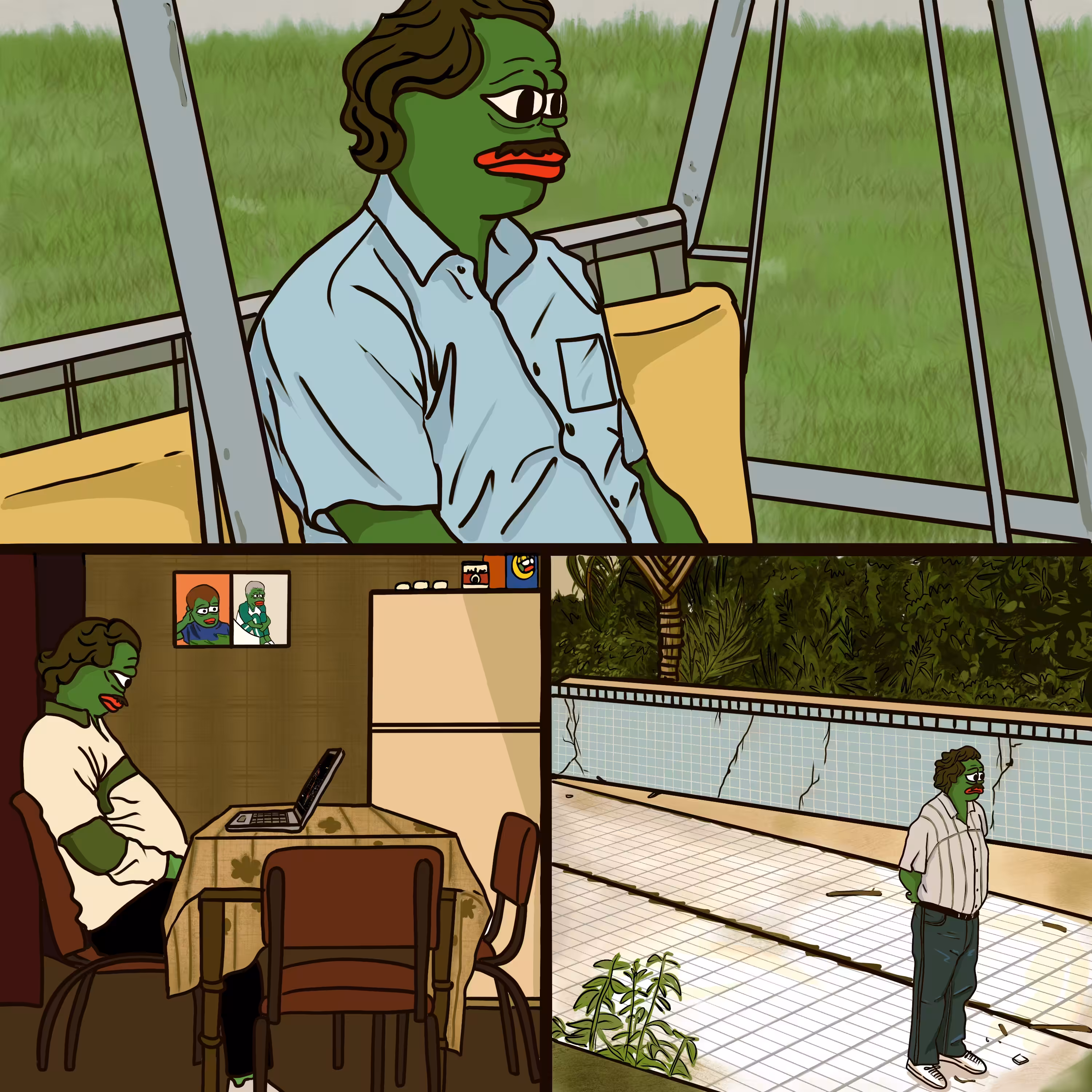 Sad Peblo waiting 