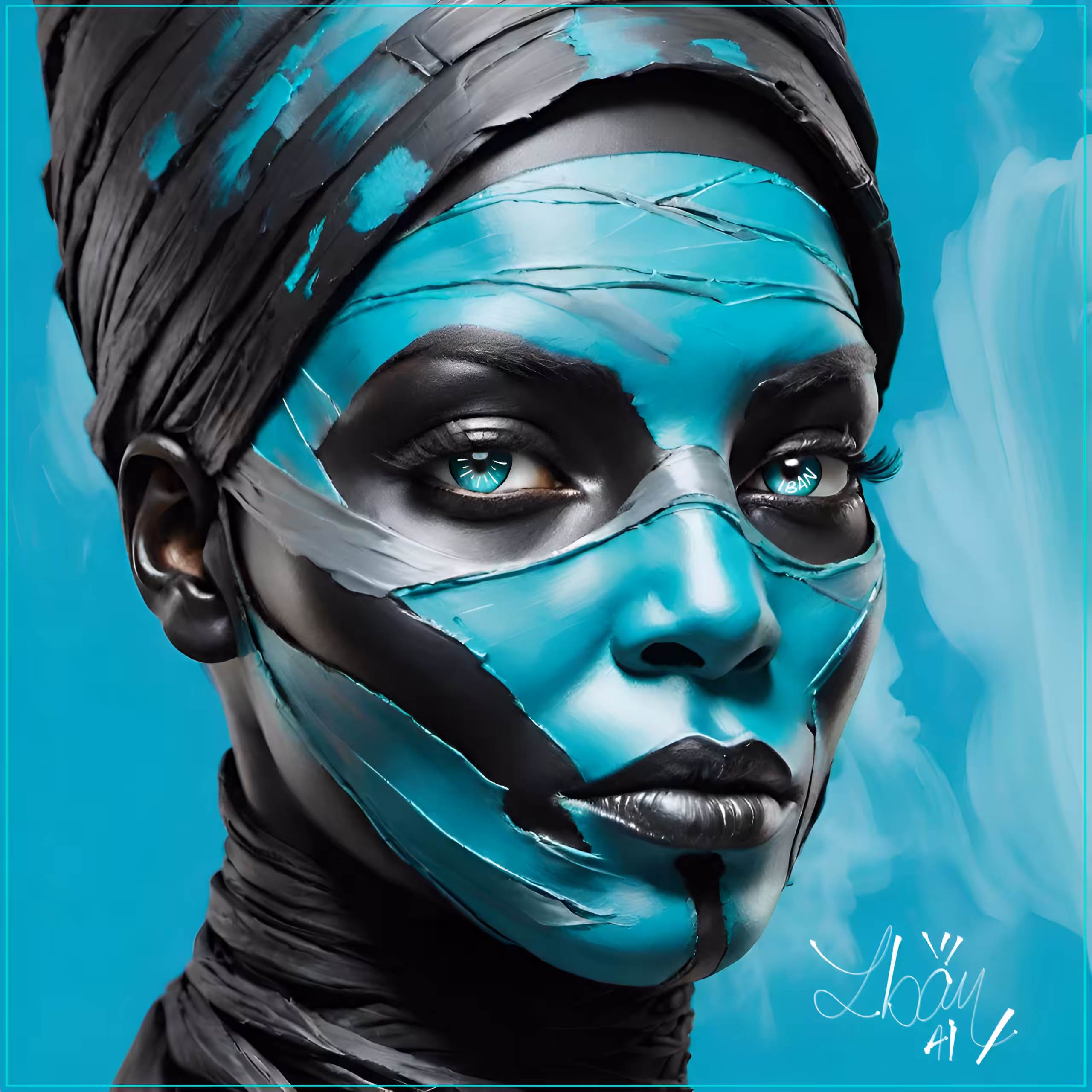 AI Iban Works: The Blue Mummy