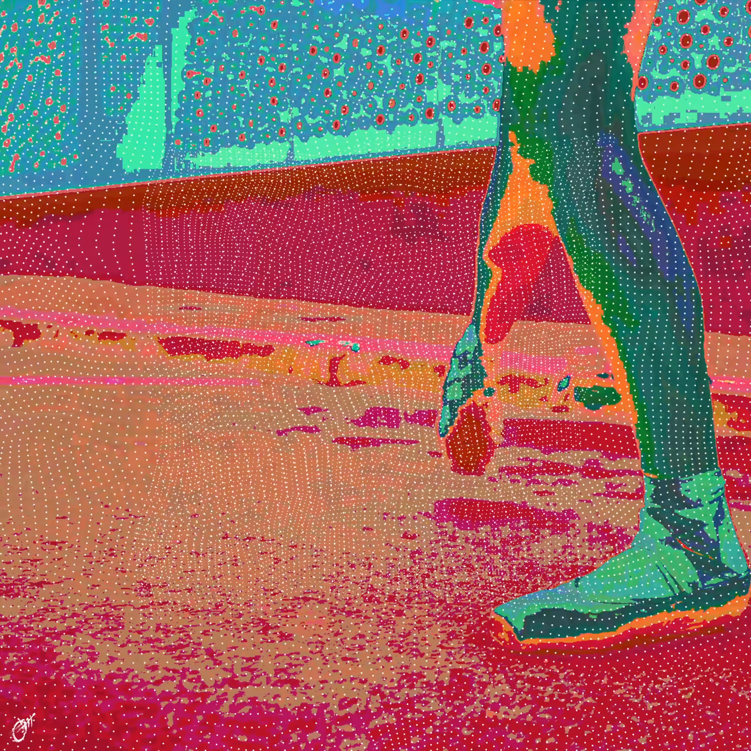 Dancing on the slope of the street