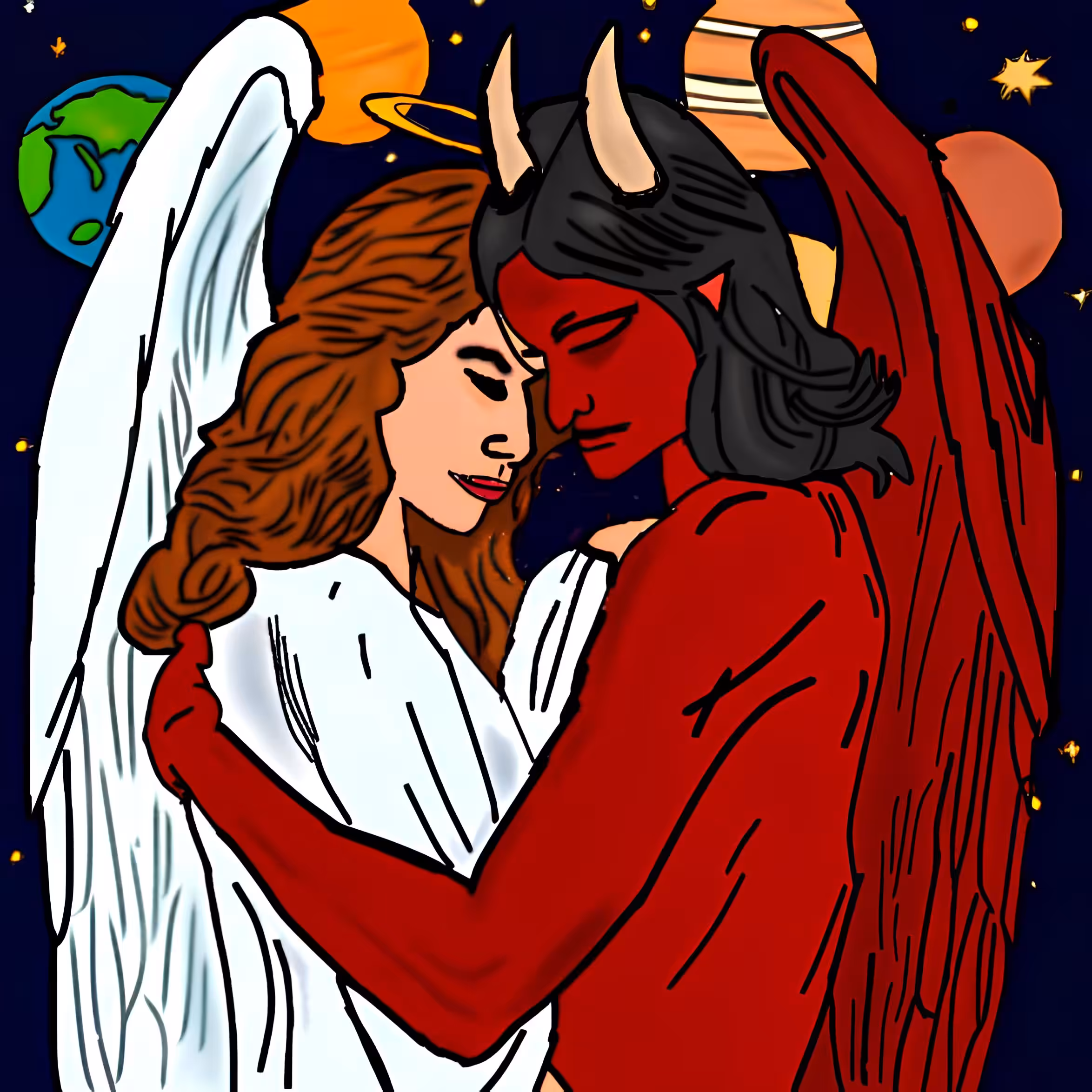 Pixel Bytes: Embrace of Light and Dark
