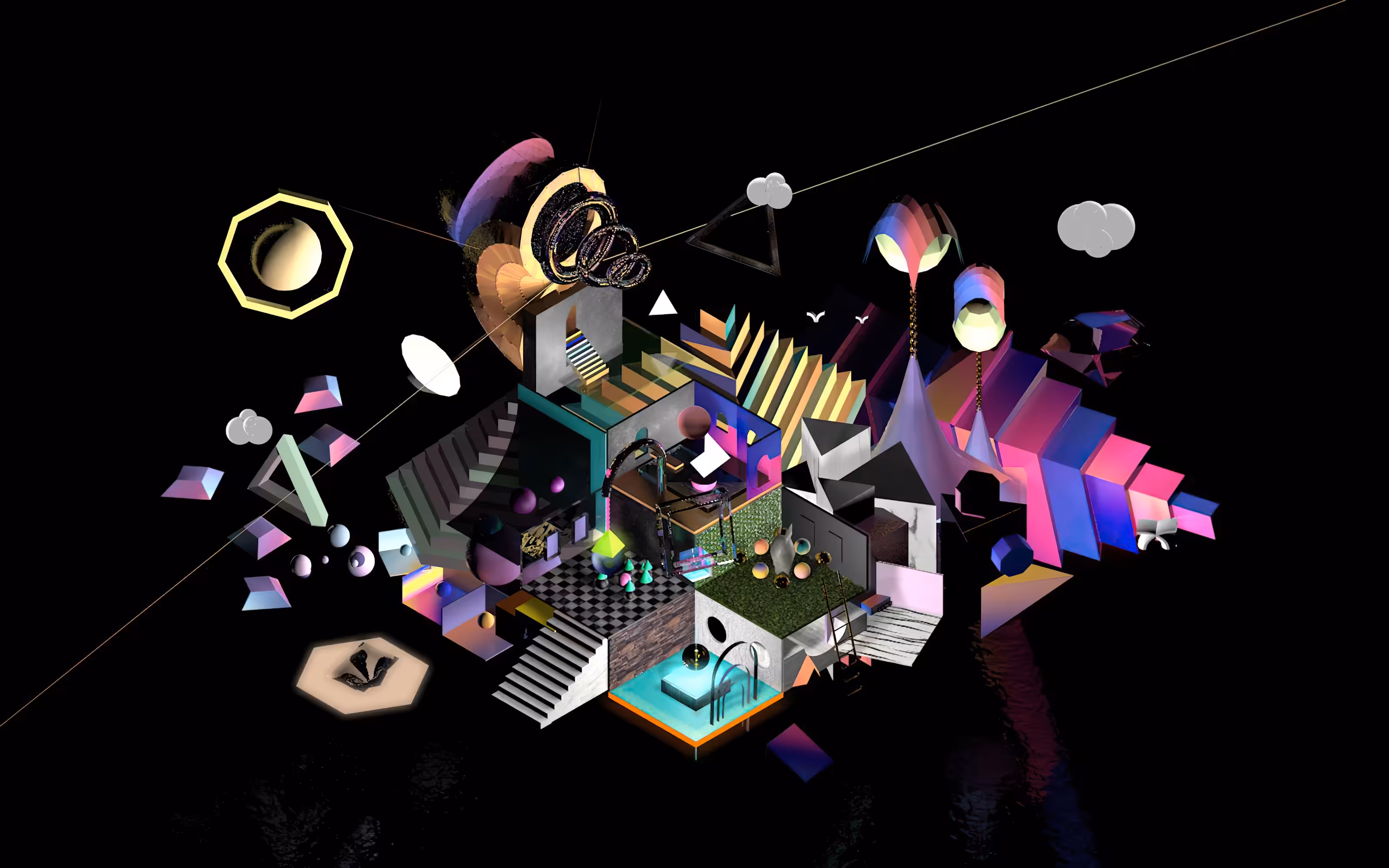 Abstract In The Field Of Architecture And The Art Of Design 2/2