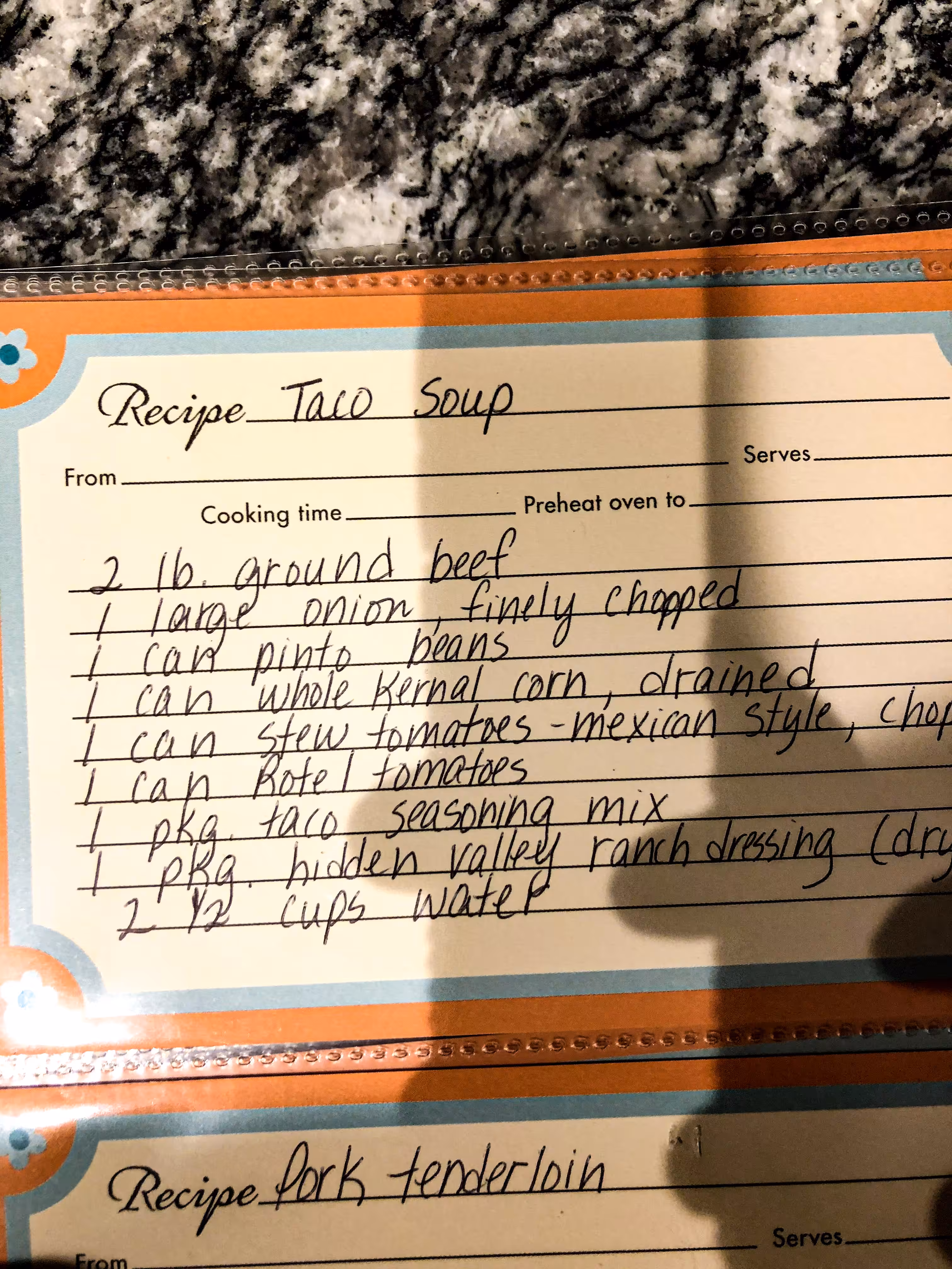 secret recipe: taco soup