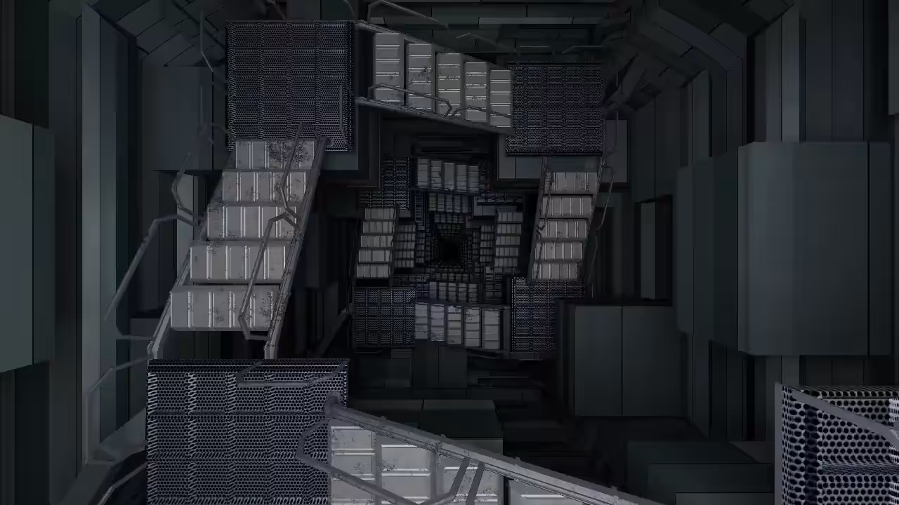 3d sci-fi tunnel 