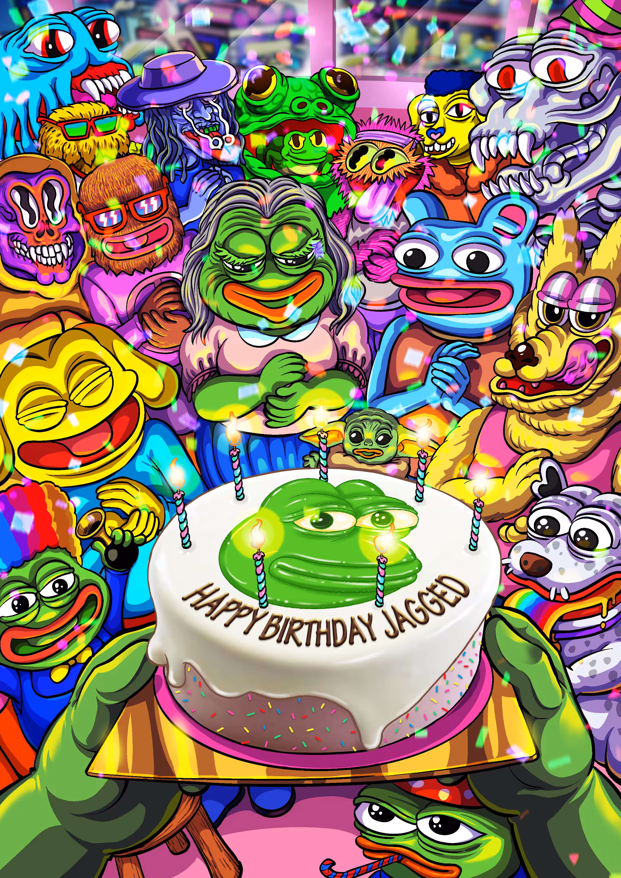 HAPPY BIRTHDAY JAGGED