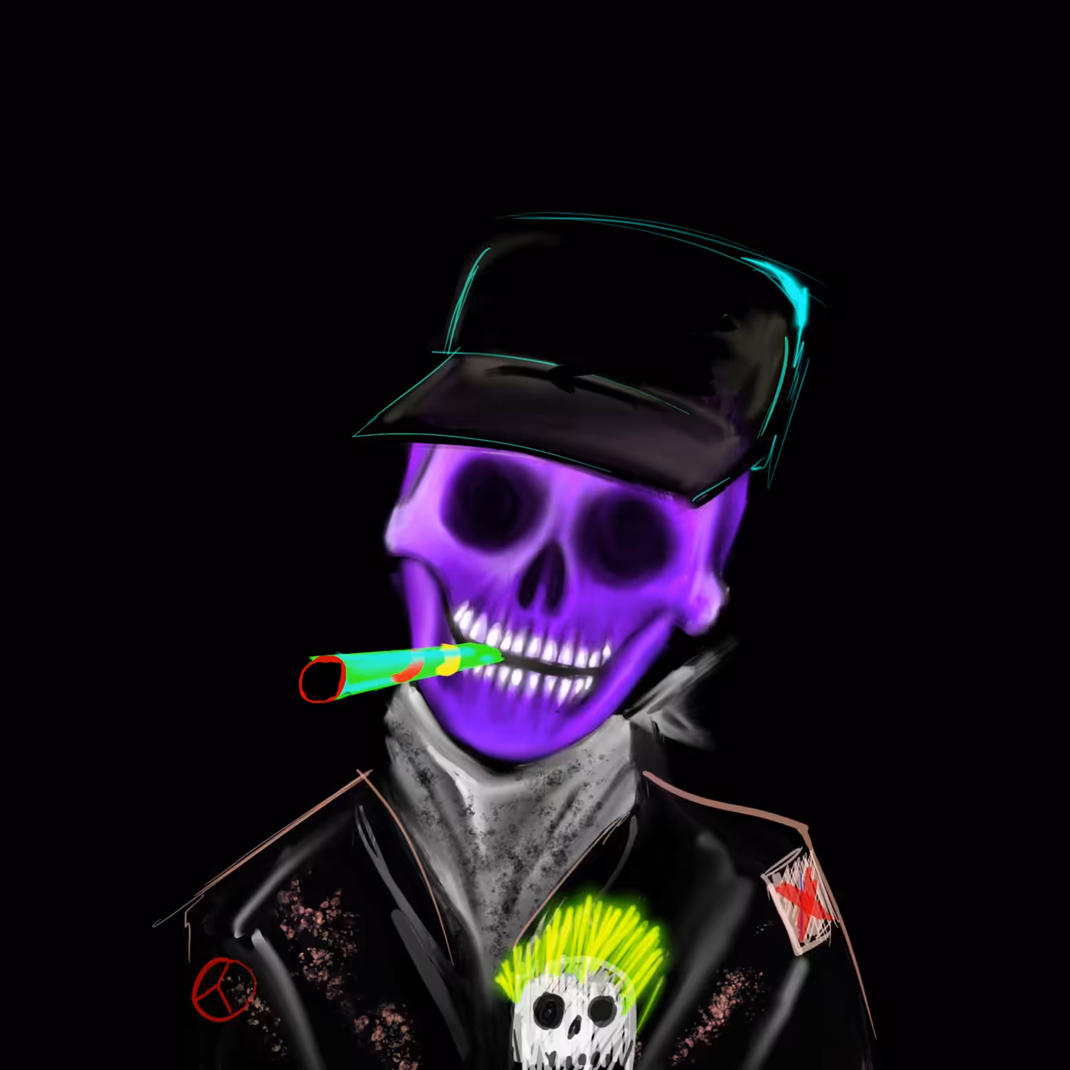 Skull punk#110 Fire work