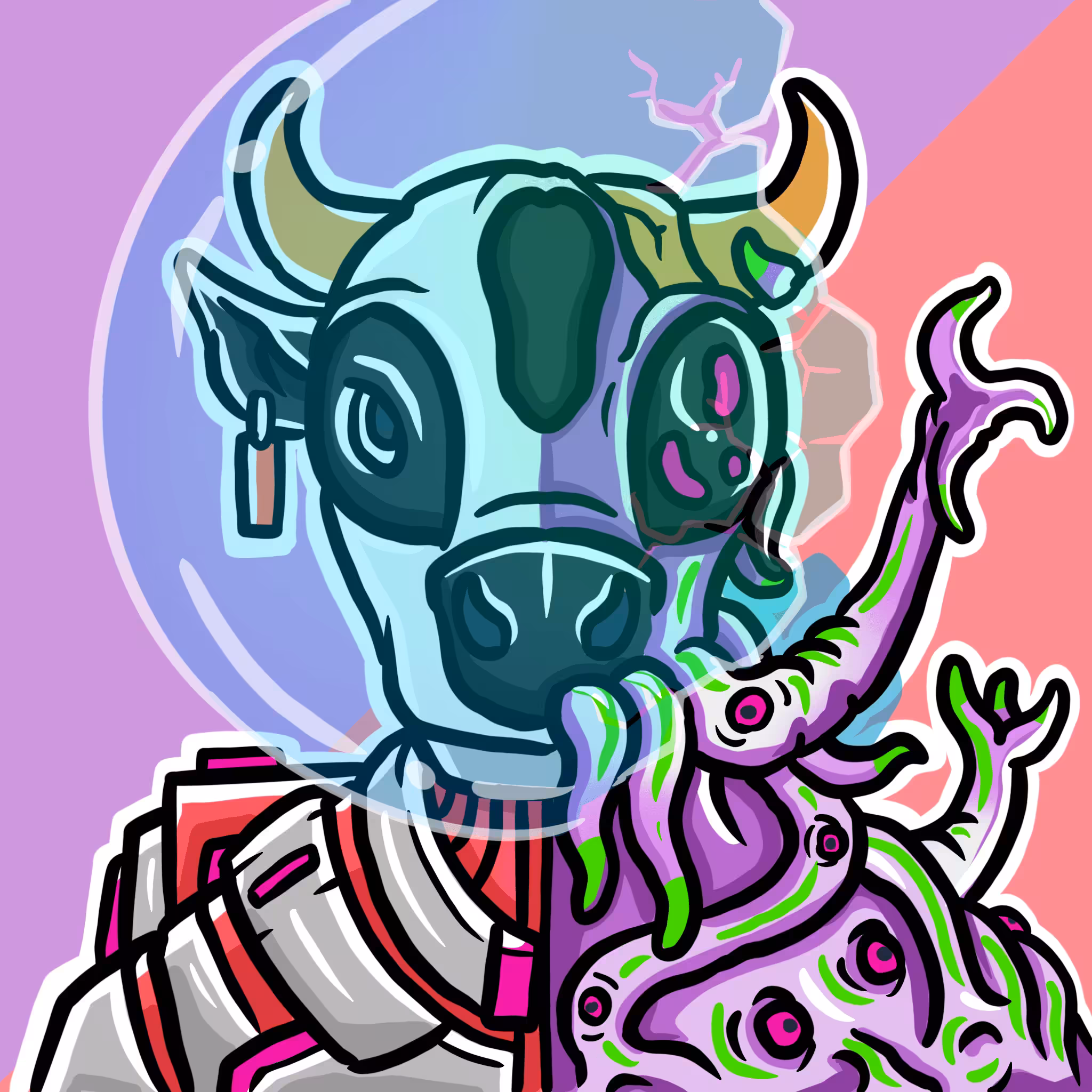 Mirror Zoo: Cow / Alien (Common)