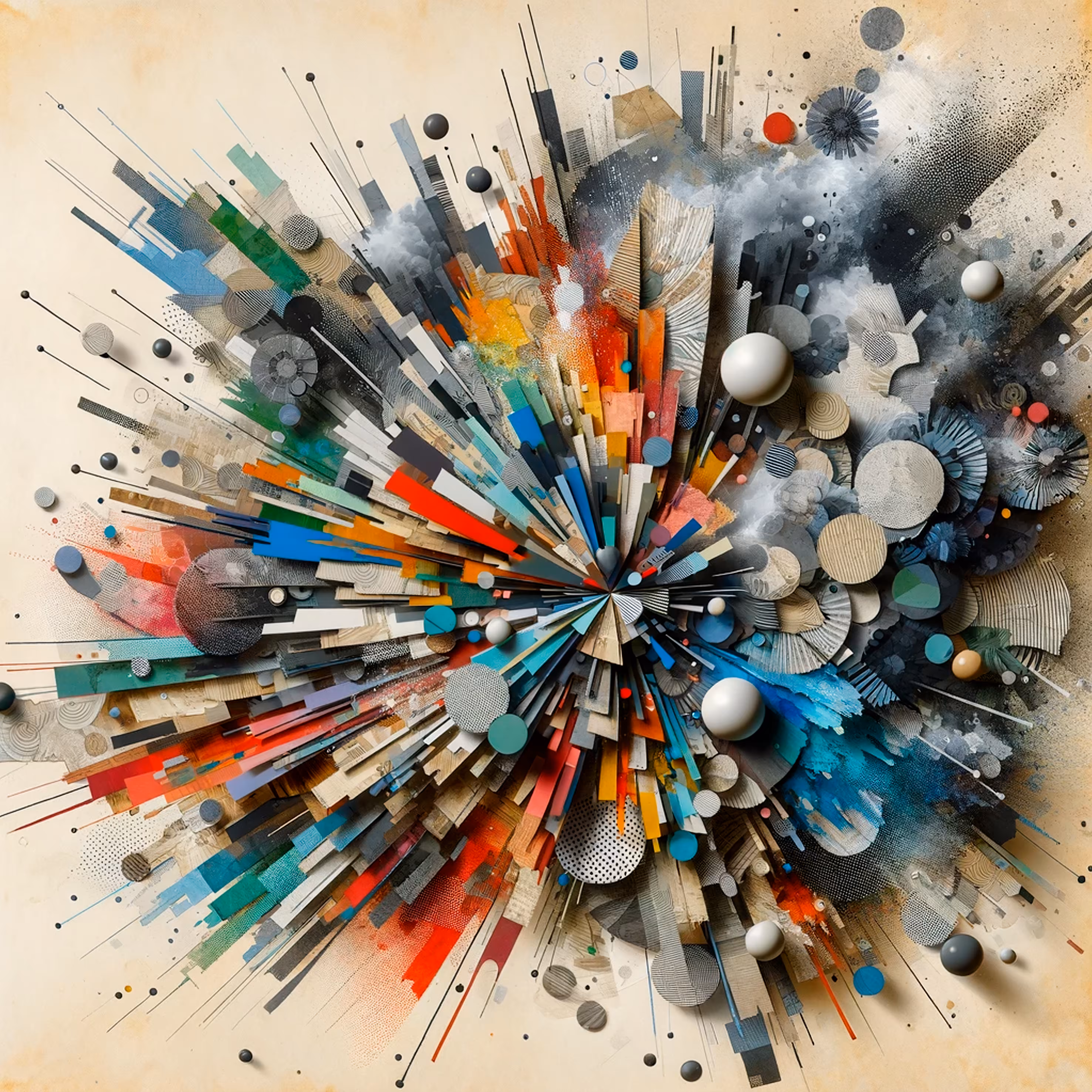 Chaos in Harmony: A Decoupage Odyssey (Wall art)