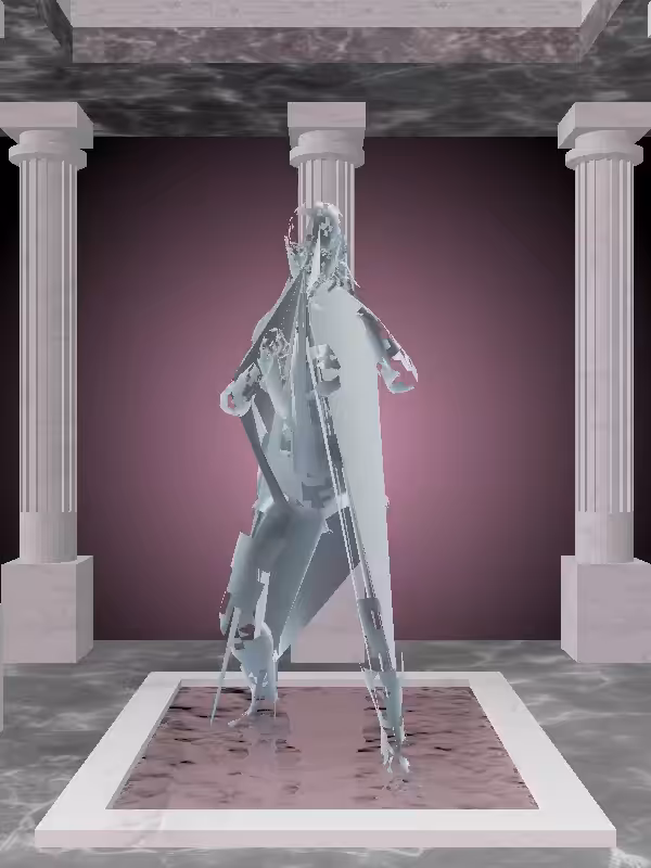HeavenComputer: The Punching Shimmery Blue Woman #5053