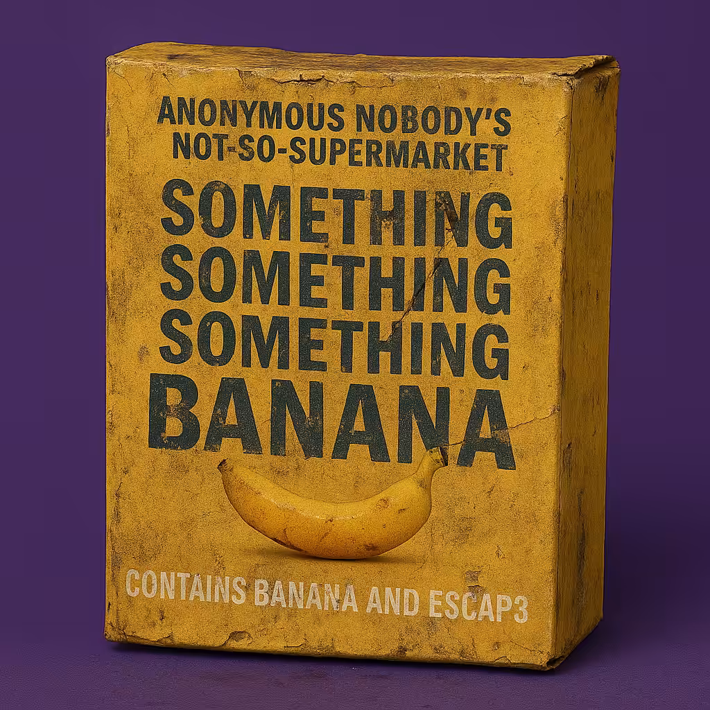 Anonymous Nobody’s Not-So-Supermarket Sale Rack: Something Something Something Banana™️ (Damaged)